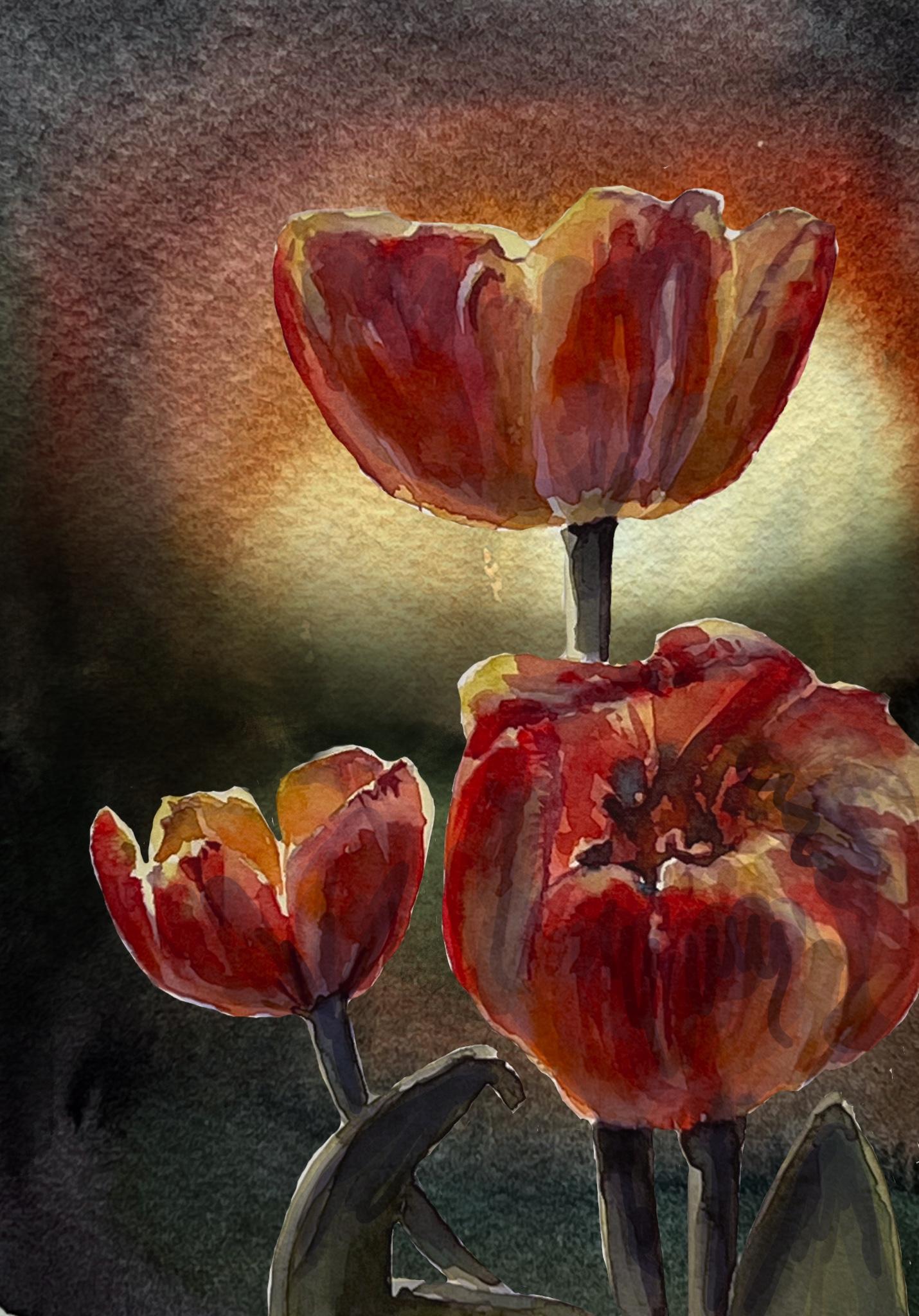 Jill's Tulip Painting - image 4 - student project