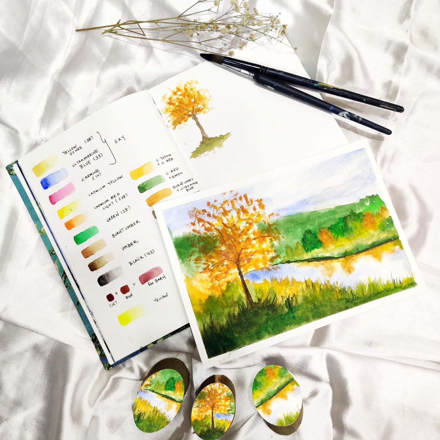 Autumn Landscapes in Watercolor - image 1 - student project