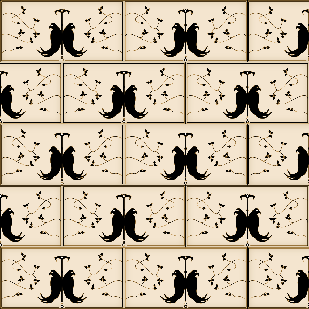 Bird and vine brick pattern - image 2 - student project
