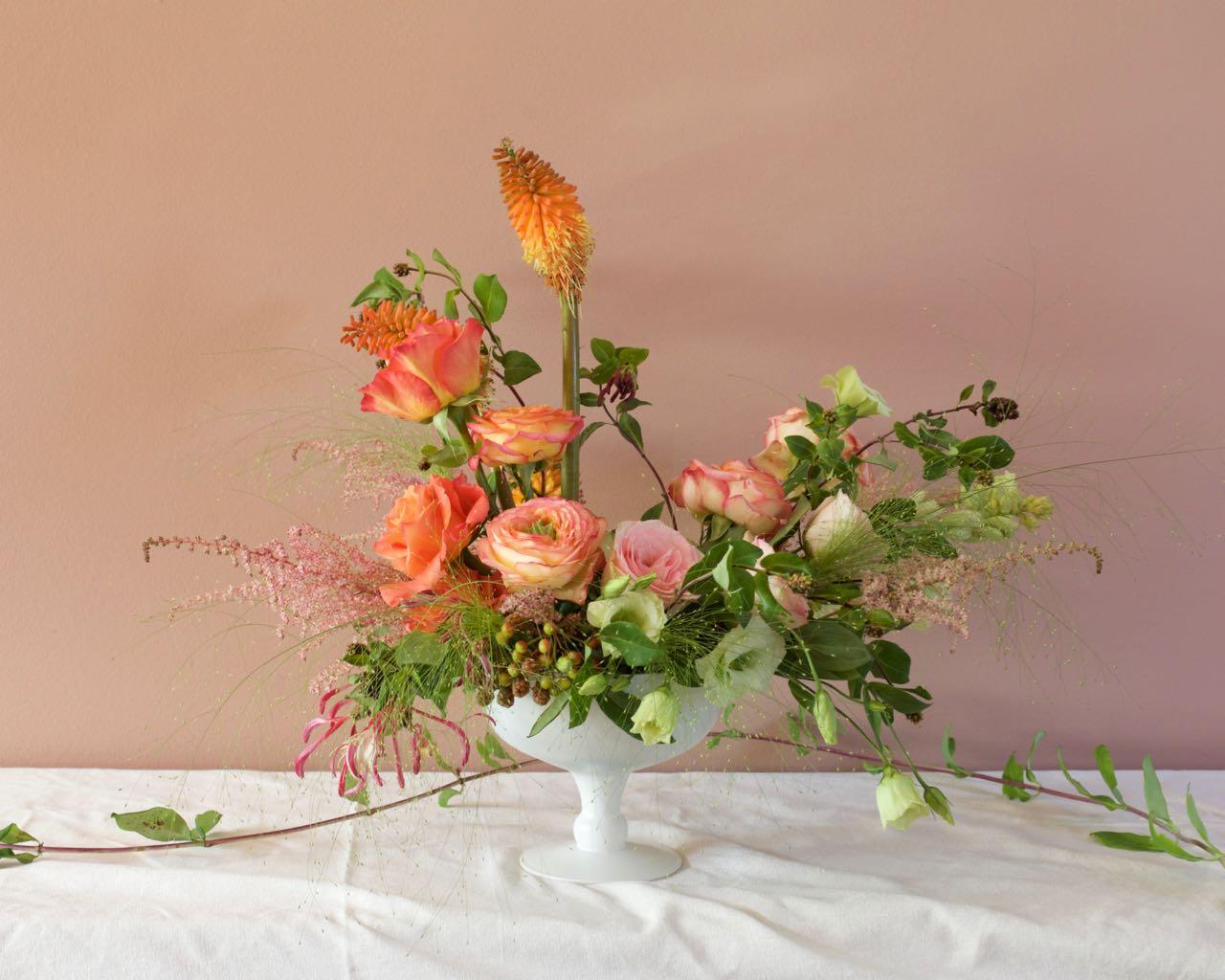 Pink + orange arrangement - image 1 - student project