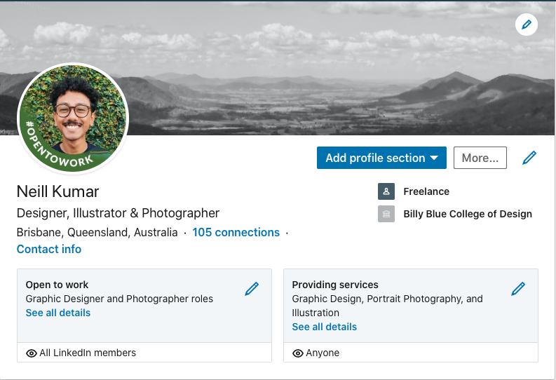 My LinkedIn Profile - image 1 - student project