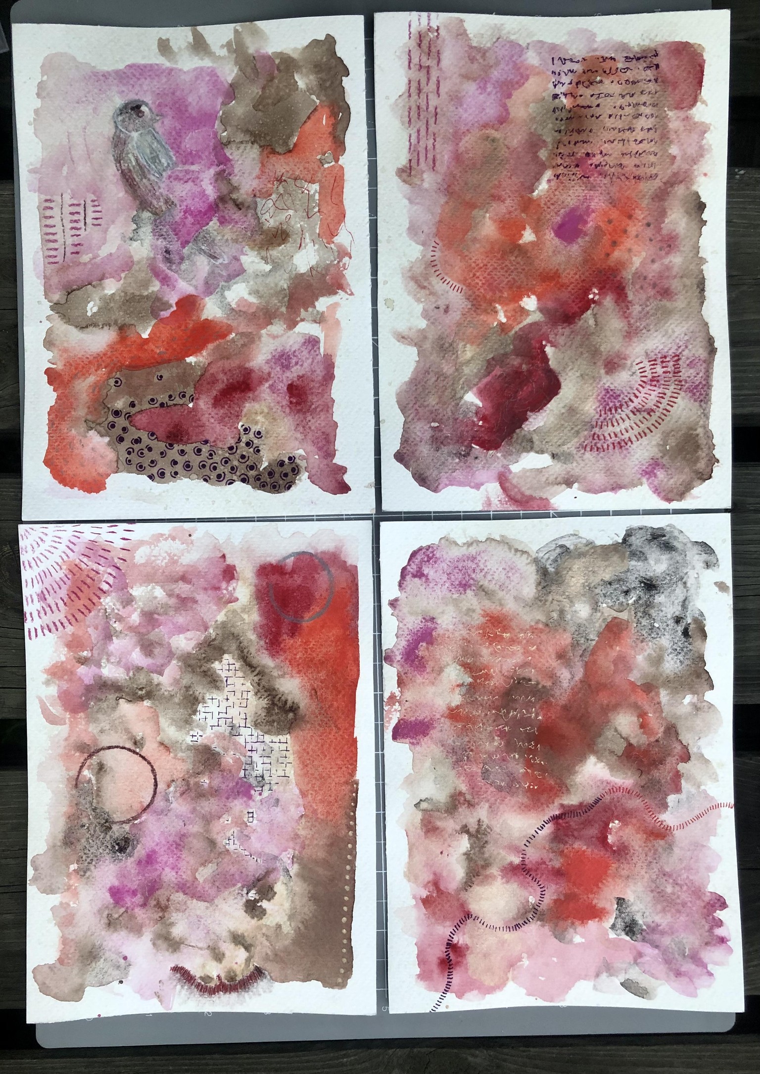 Walnut/Watercolor Abstracts - image 2 - student project