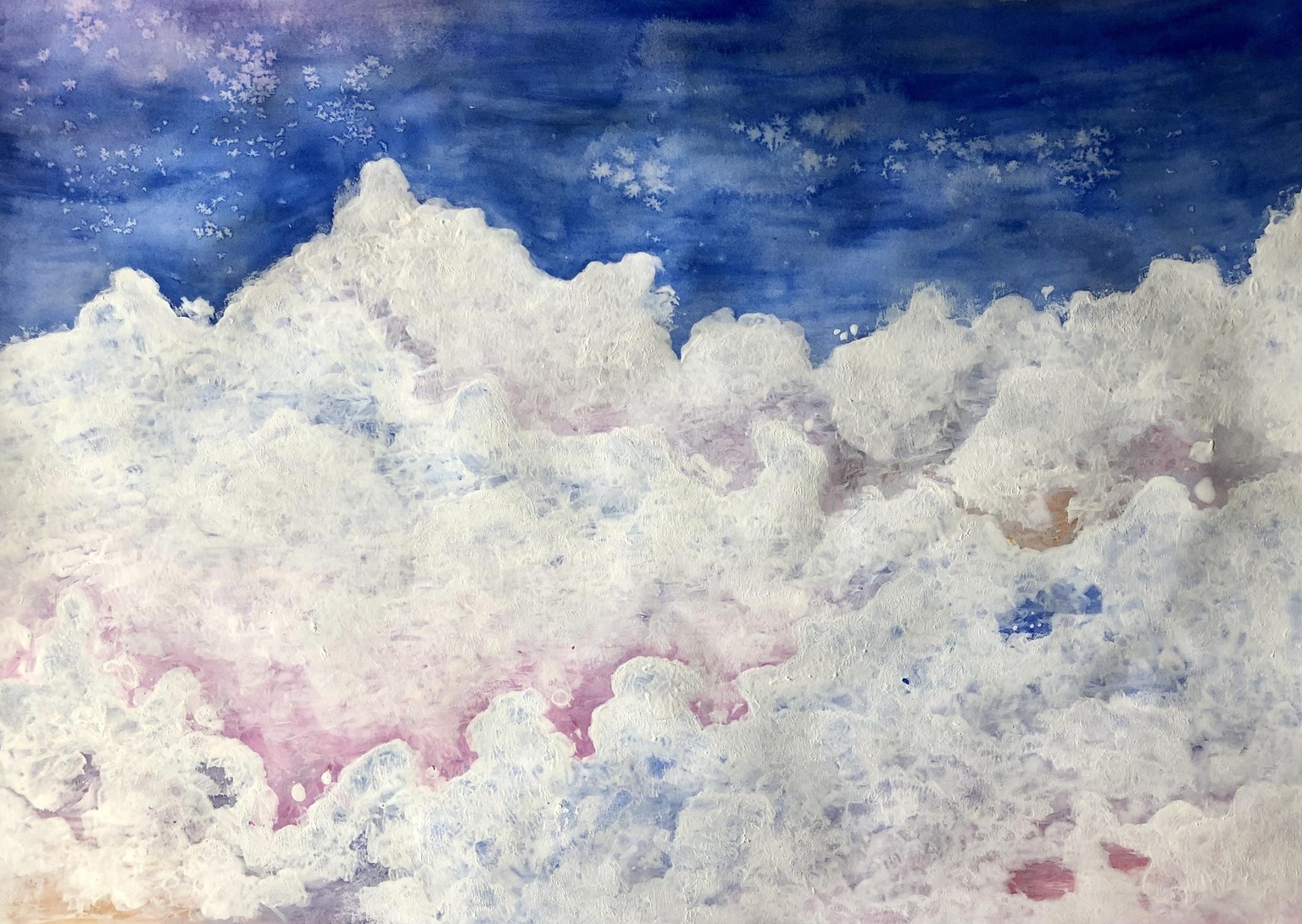 Watercolor and Mixed Media exercises and cloud project - image 4 - student project