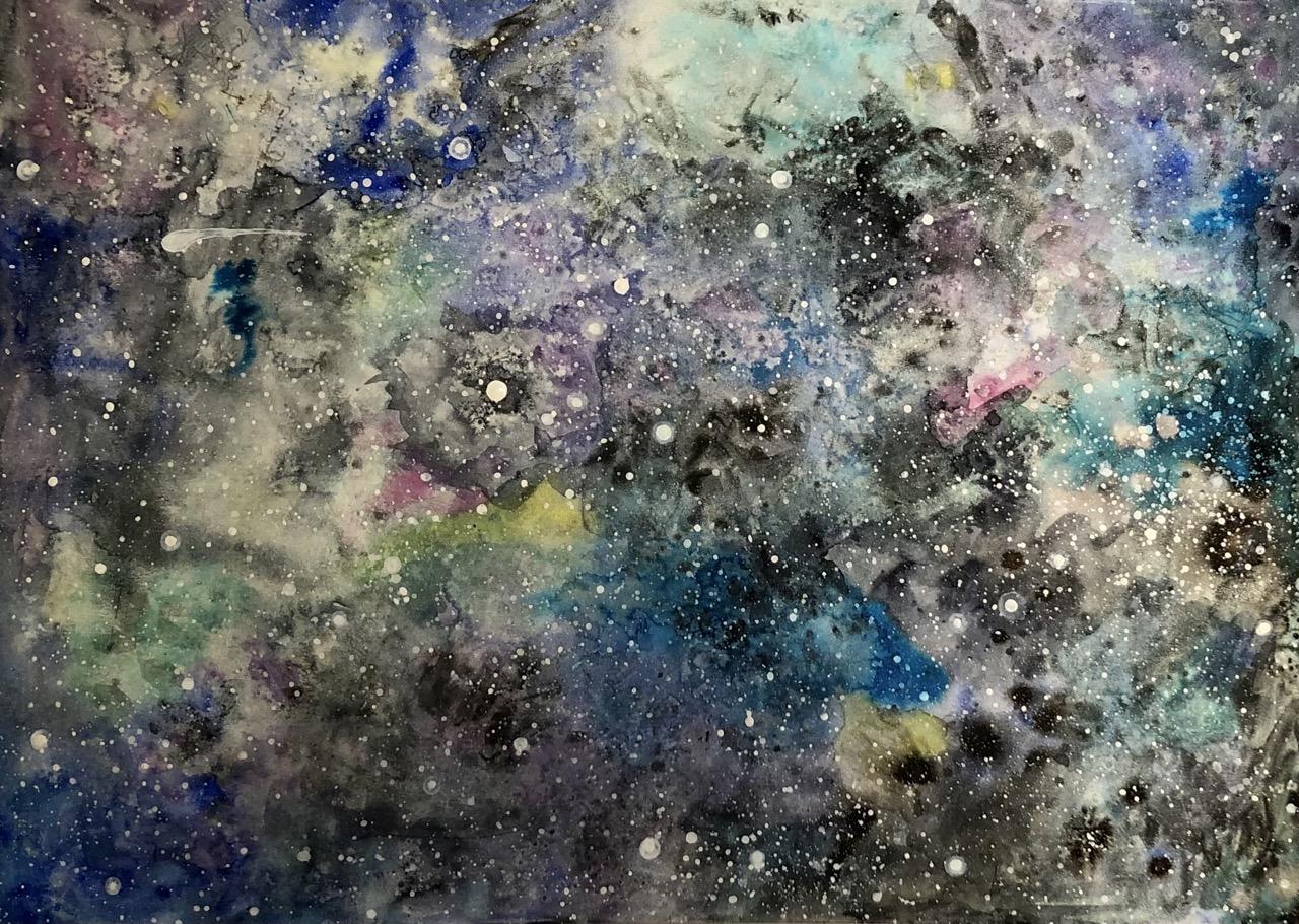 Modern Watercolor Techniques practice and night sky - image 3 - student project