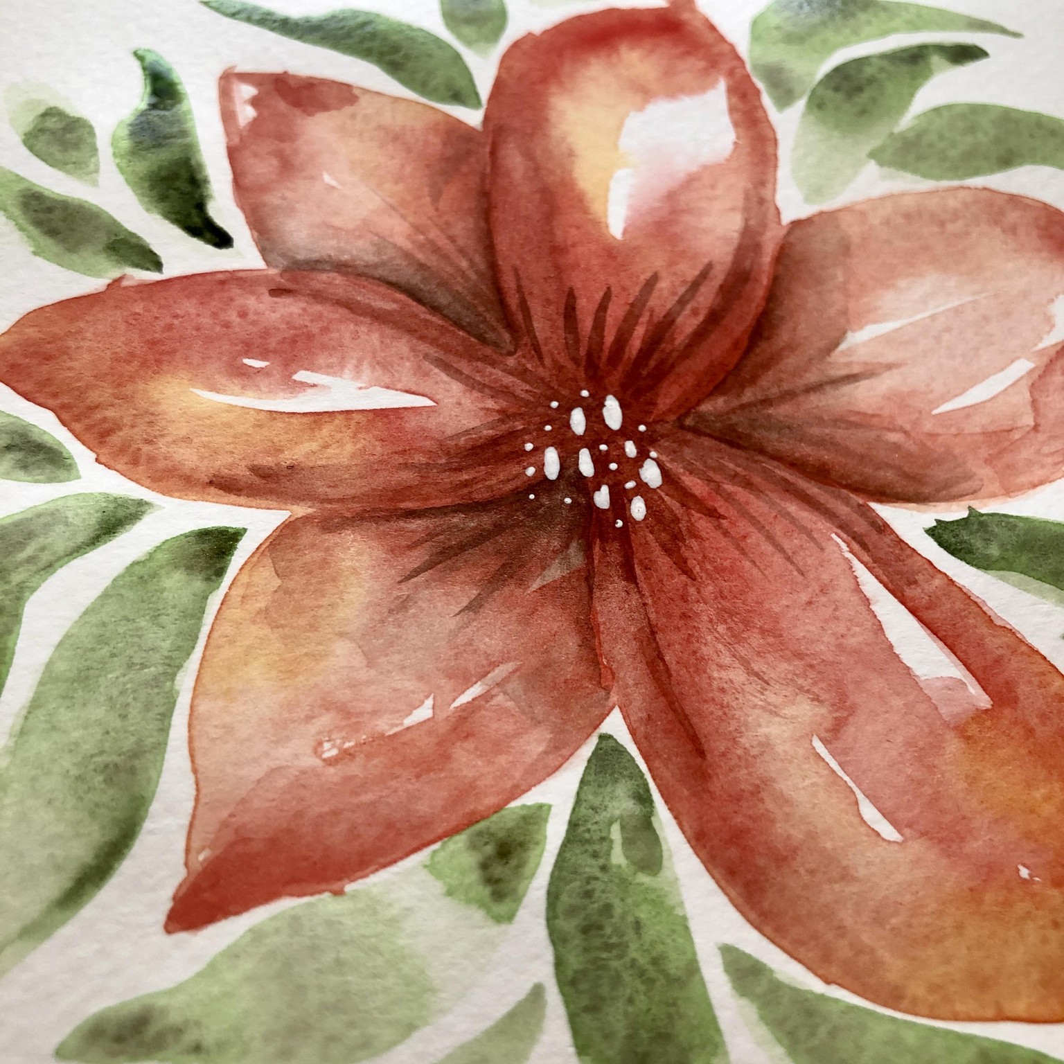 Watercolor floral - image 1 - student project