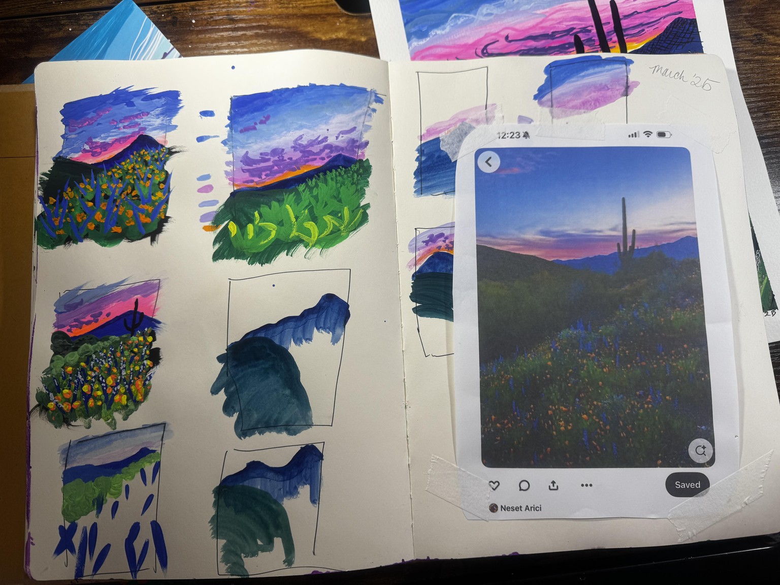 Sunset landscape - image 1 - student project