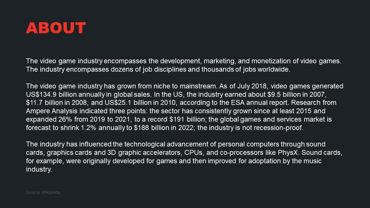 Gaming Industry - image 2 - student project
