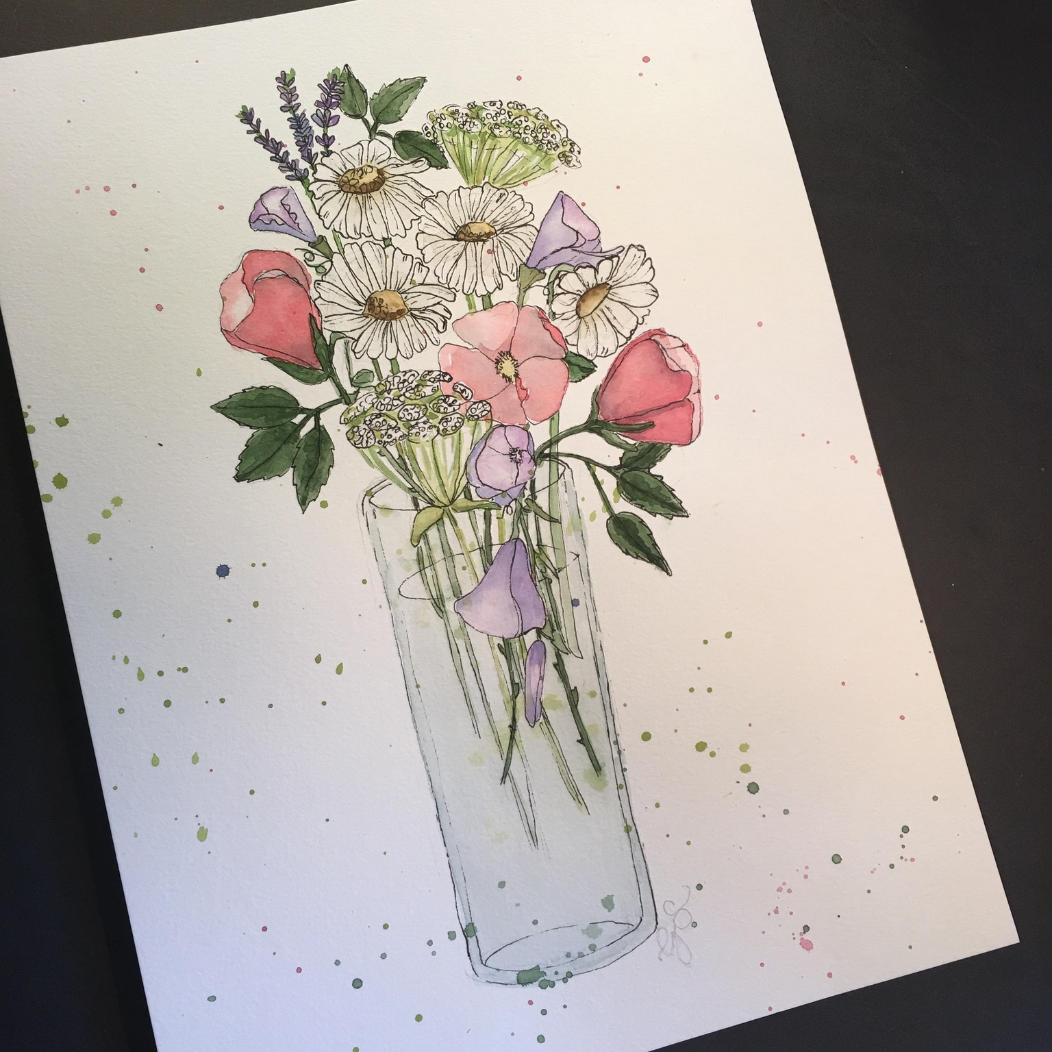 Wildflowers in watercolor - image 2 - student project