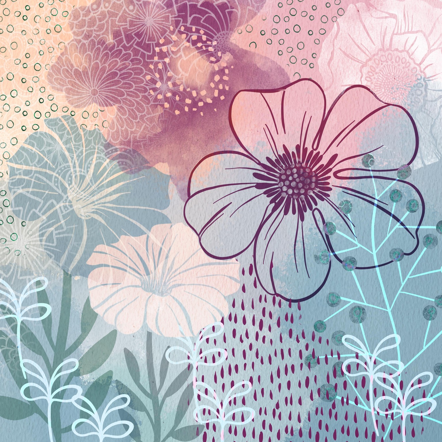 Large Floral Wall Art - image 1 - student project