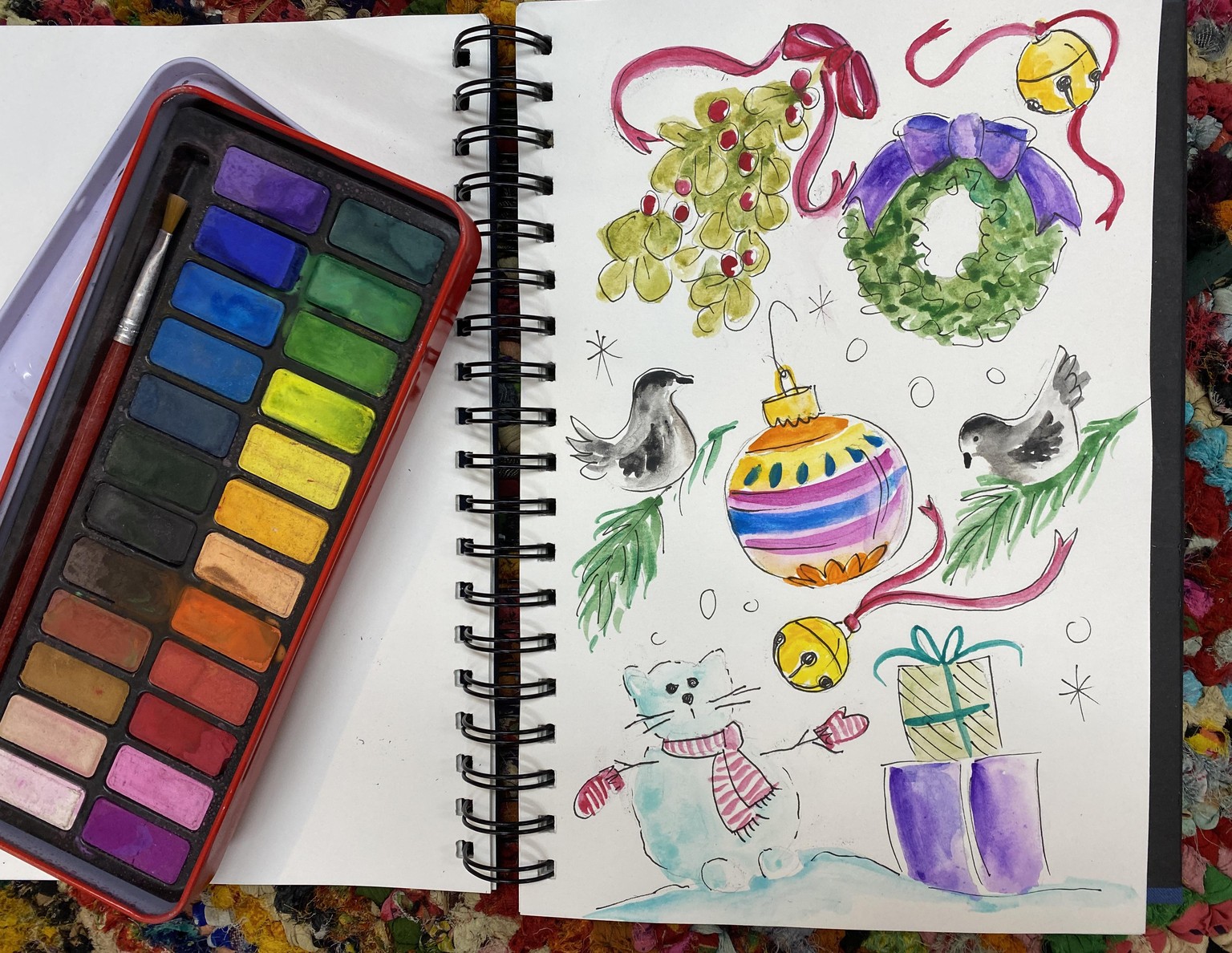 Watercolor and Ink - Succulents - image 1 - student project