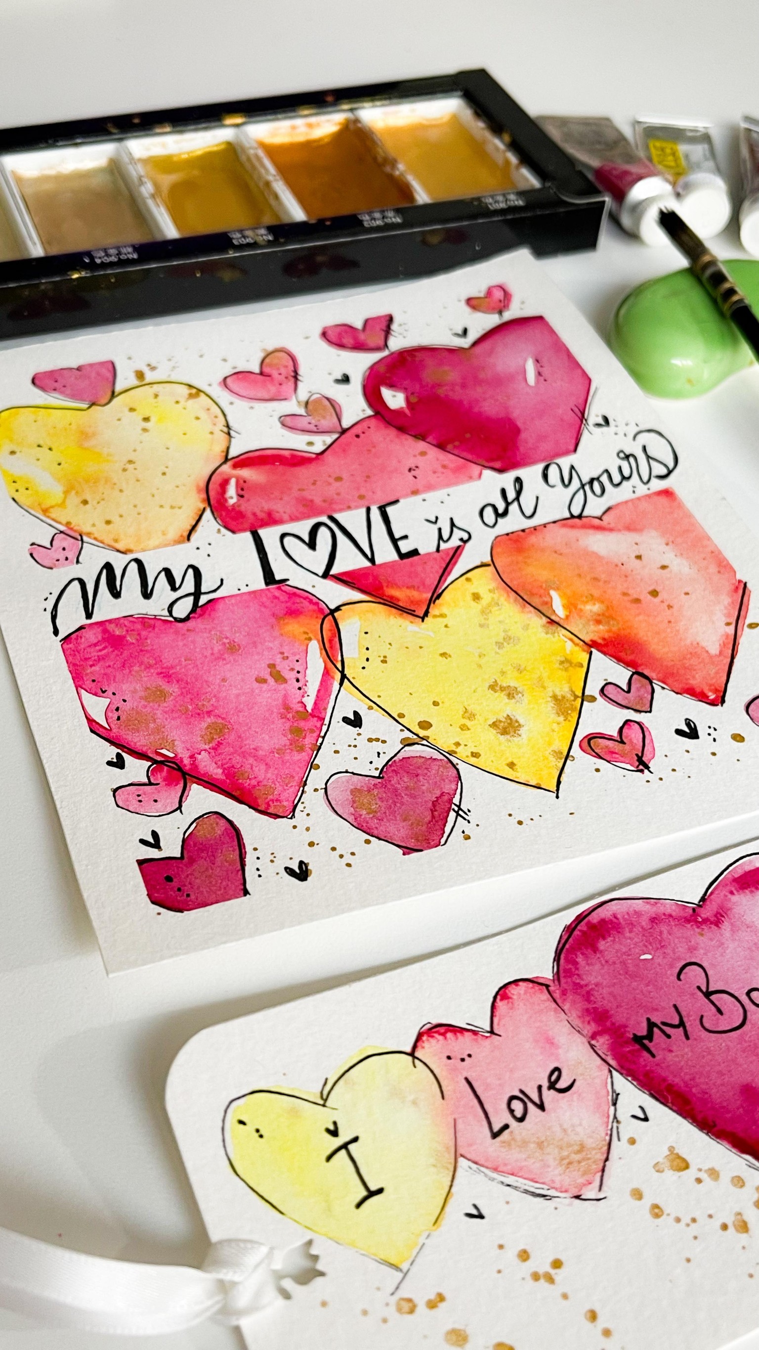 SAMPLE PROJECT: Romantic Valentine's Card and Bookmark - image 7 - student project