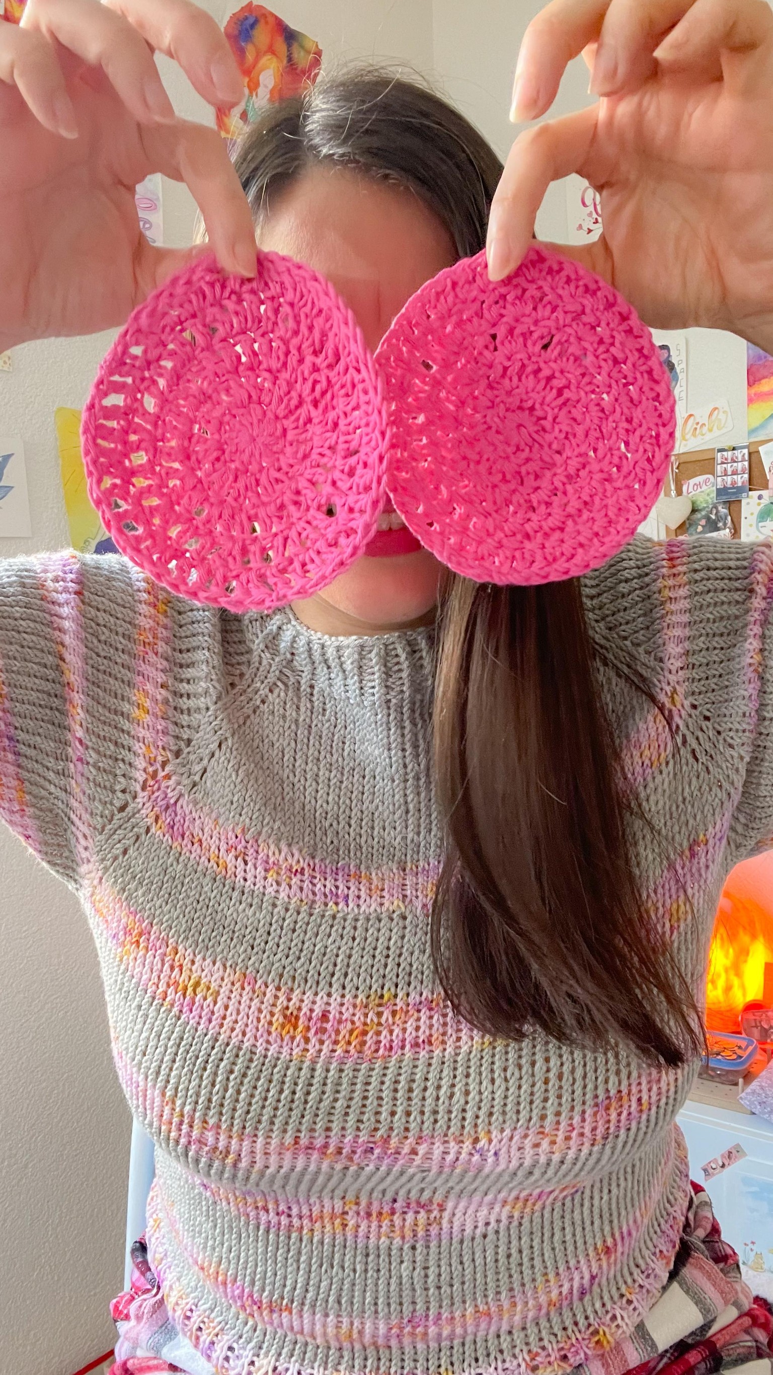 SAMPLE PROJECT: Pink Crochet Coaster - image 4 - student project