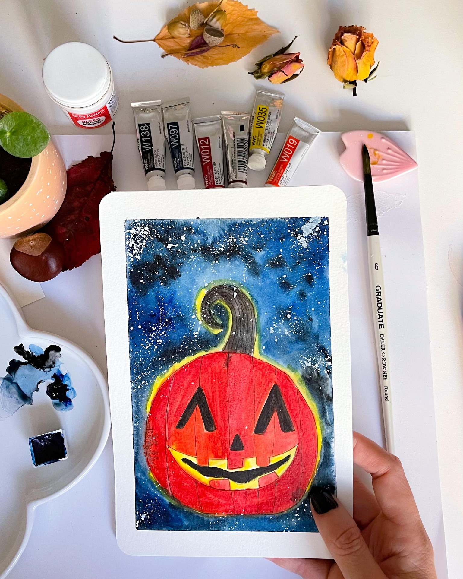 SAMPLE PROJECT: JACK O LANTERN with Dark Backgrounds - image 4 - student project
