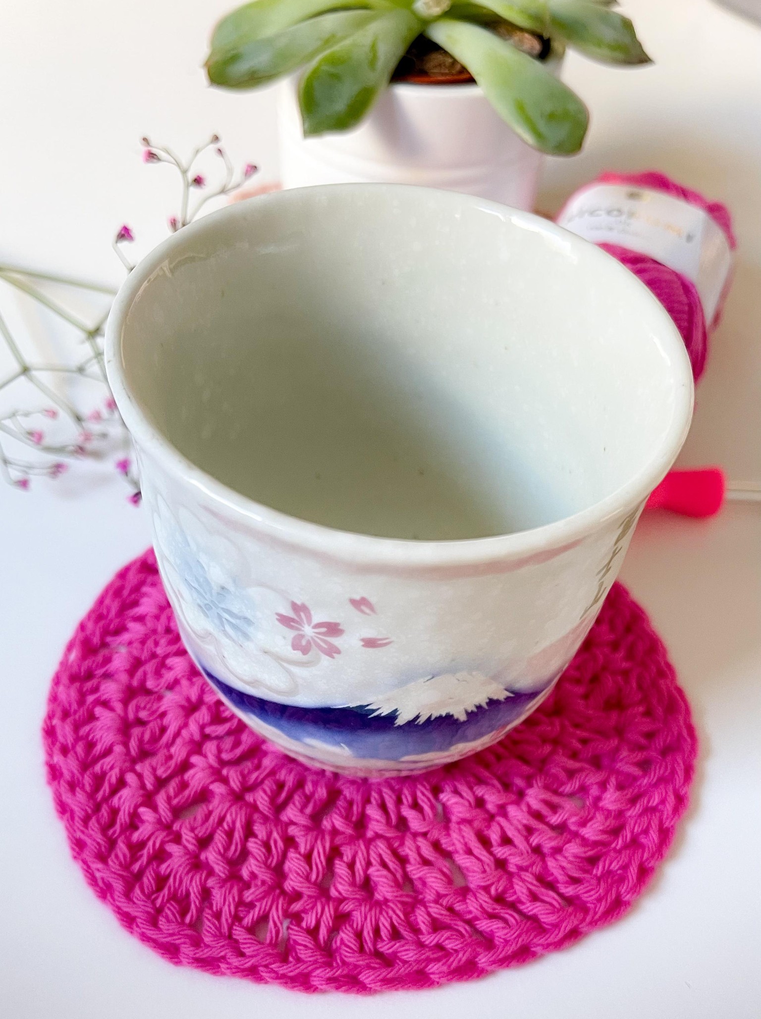 SAMPLE PROJECT: Pink Crochet Coaster - image 3 - student project