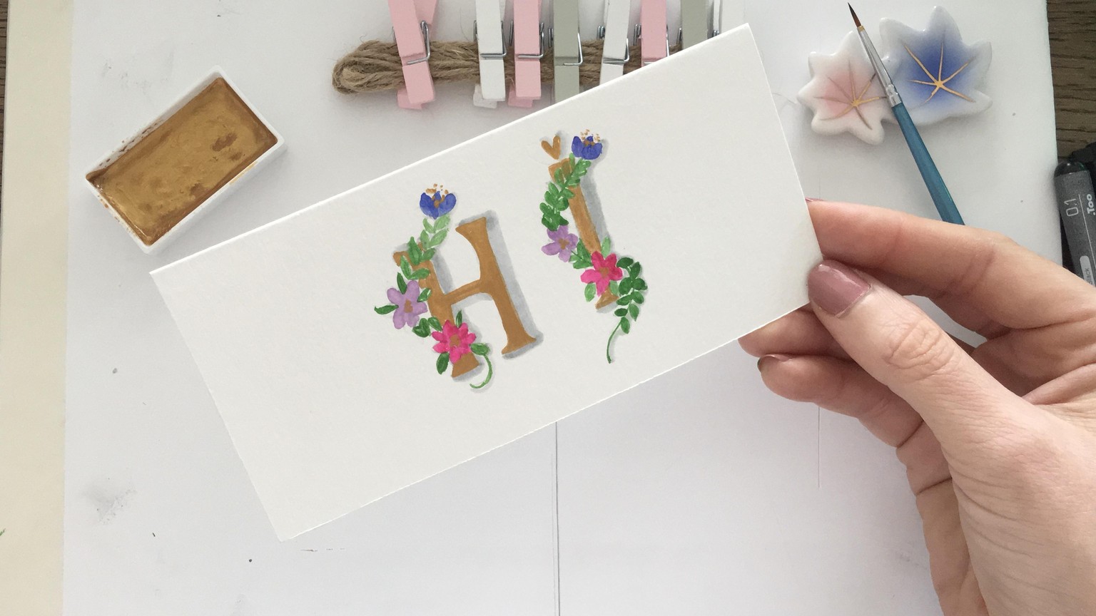 3 Watercolor Floral & Botanicals Lettering - image 5 - student project