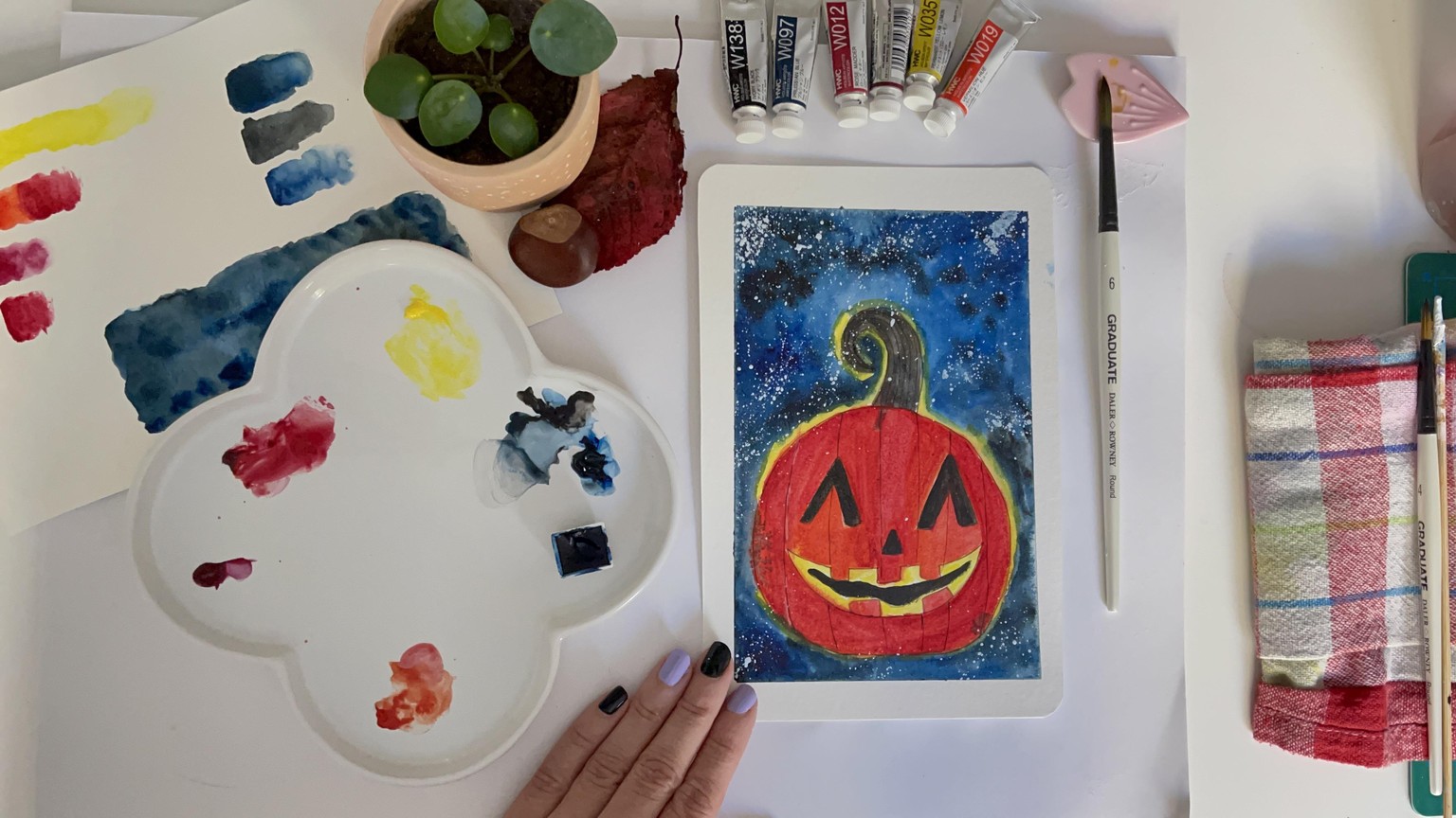 SAMPLE PROJECT: JACK O LANTERN with Dark Backgrounds - image 3 - student project