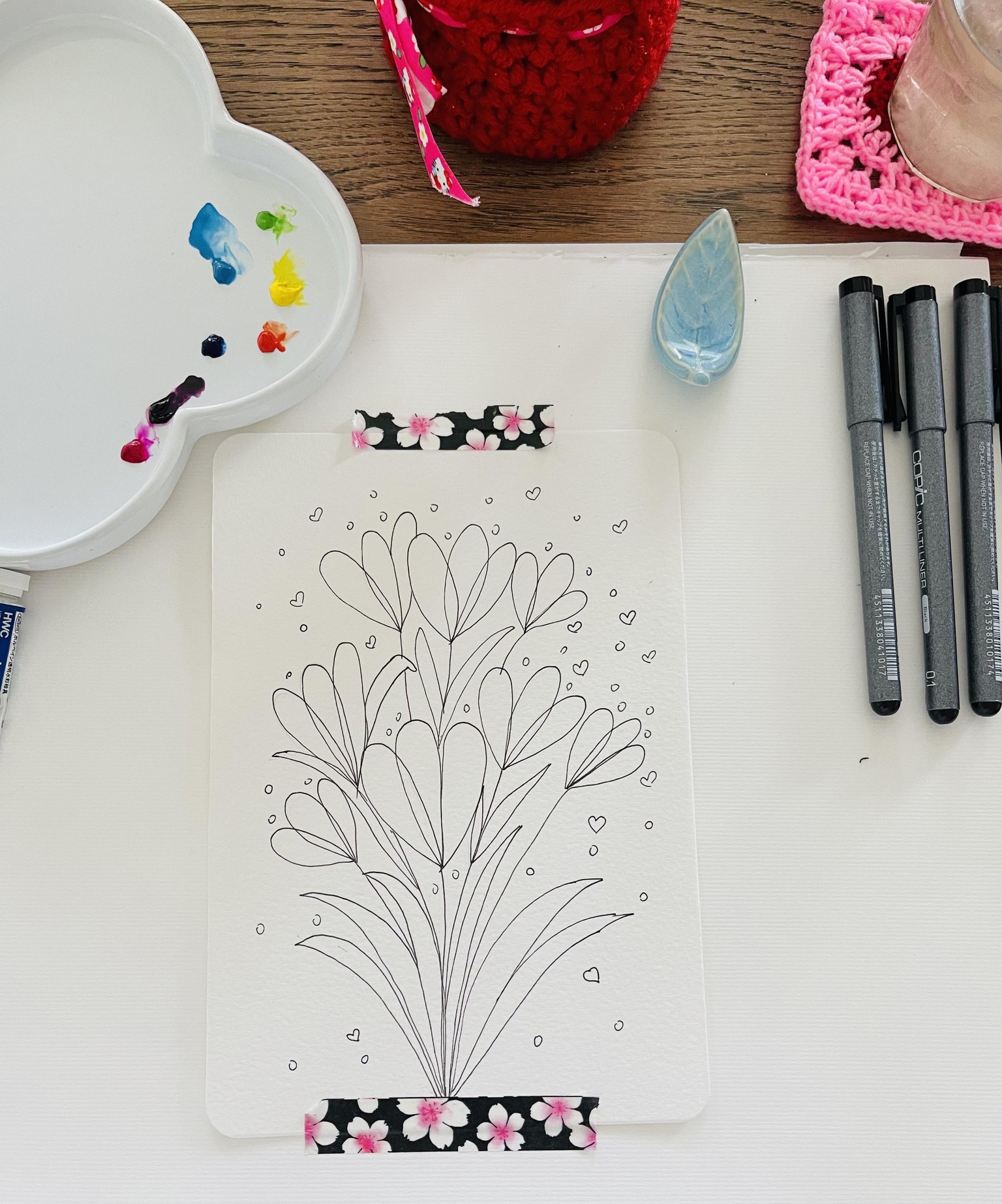 SAMPLE PROJECT: Watercolor Spring Flowers using Geometrical Shapes - image 1 - student project