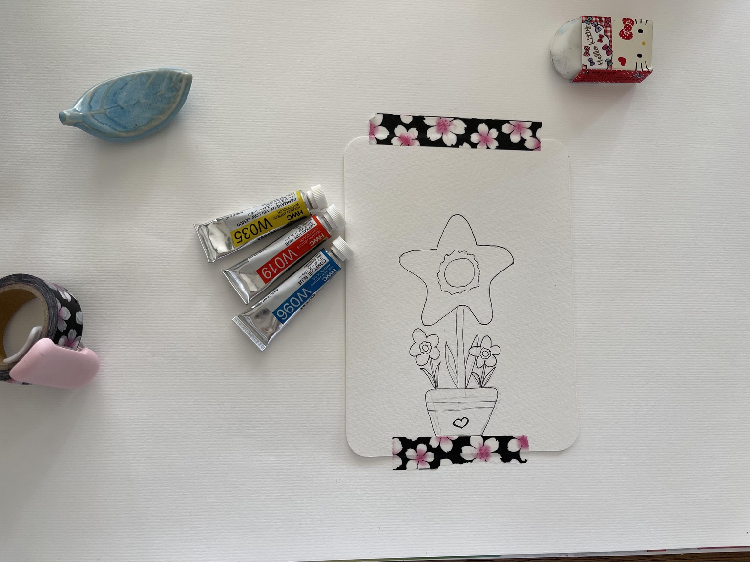 SAMPLE PROJECT: Watercolor Spring Flowers using Geometrical Shapes - image 2 - student project