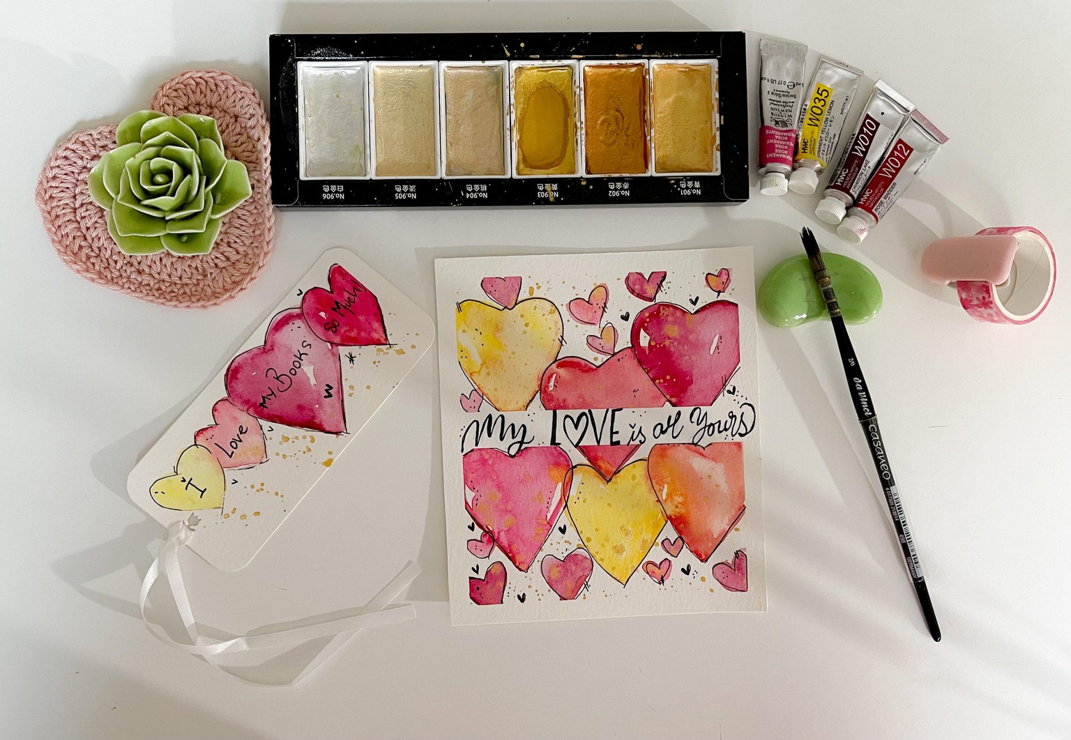 SAMPLE PROJECT: Romantic Valentine's Card and Bookmark - image 4 - student project