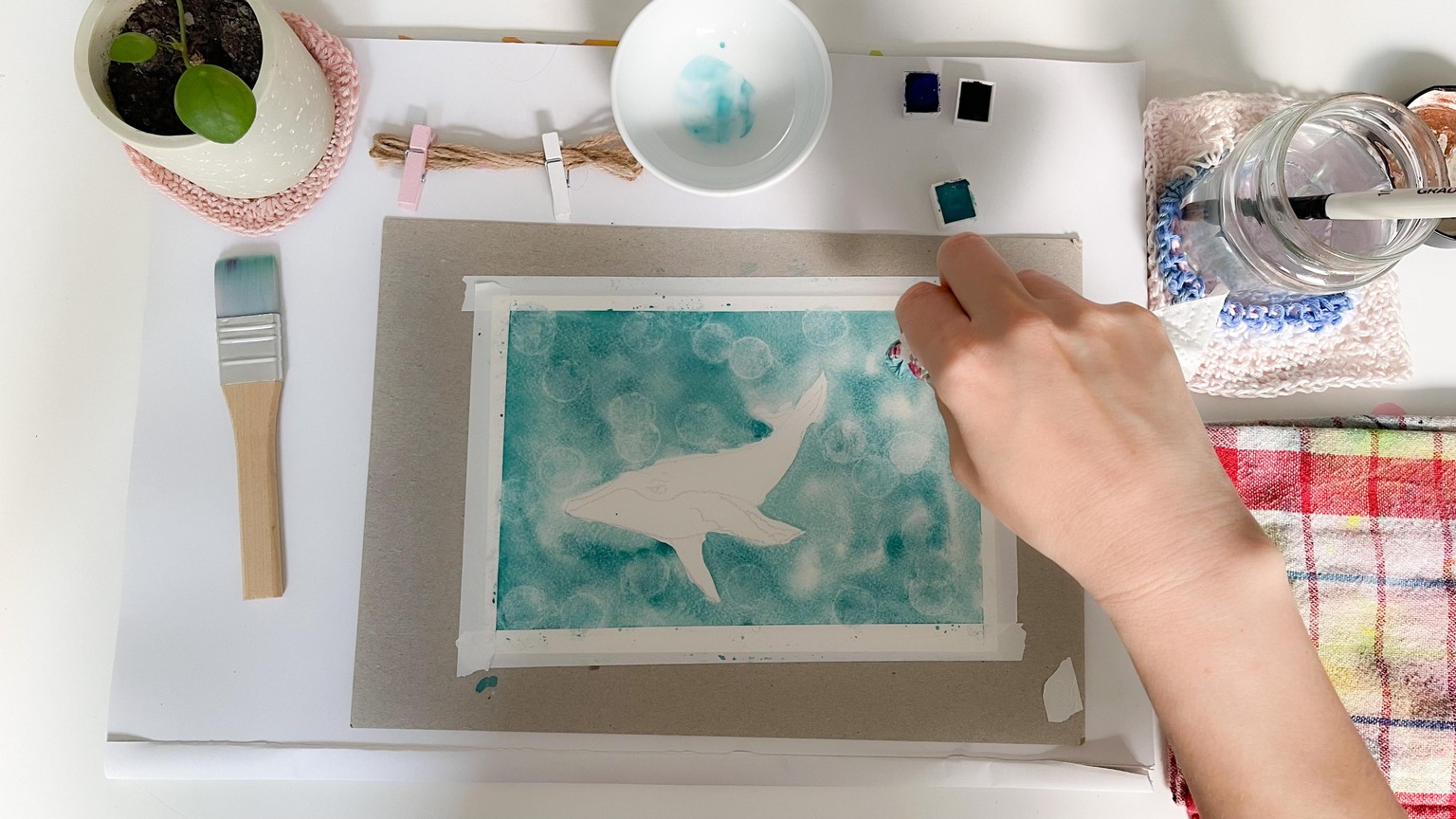 Sample Project: Ocean Life illustration: Whale - image 1 - student project