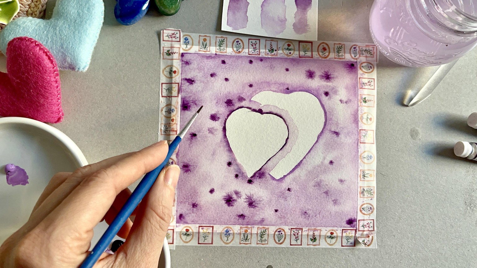 SAMPLE PROJECT: Purple Hearts Confetti - image 1 - student project