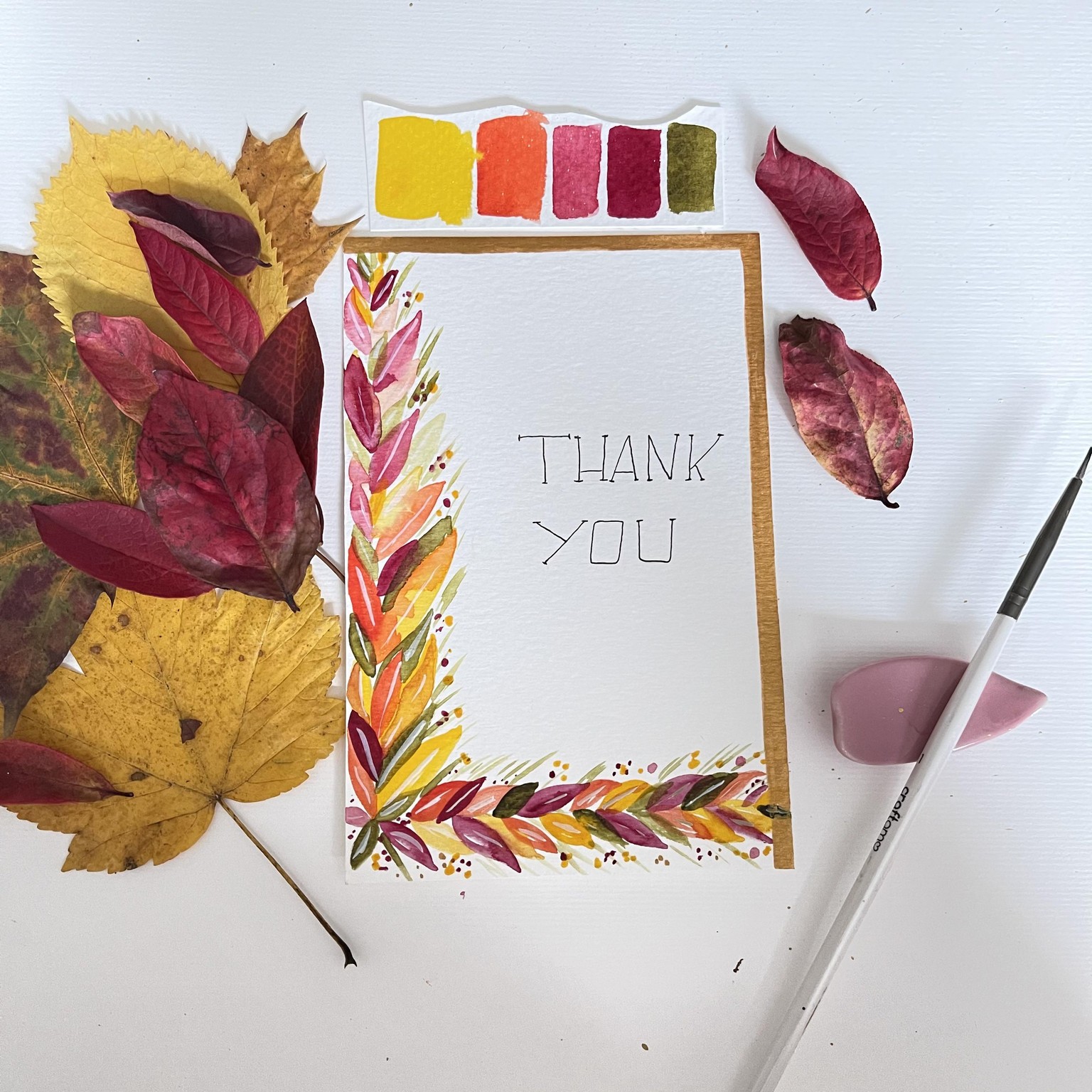 SAMPLE PROJECT - 4 Autumn Botanical Frames - image 3 - student project