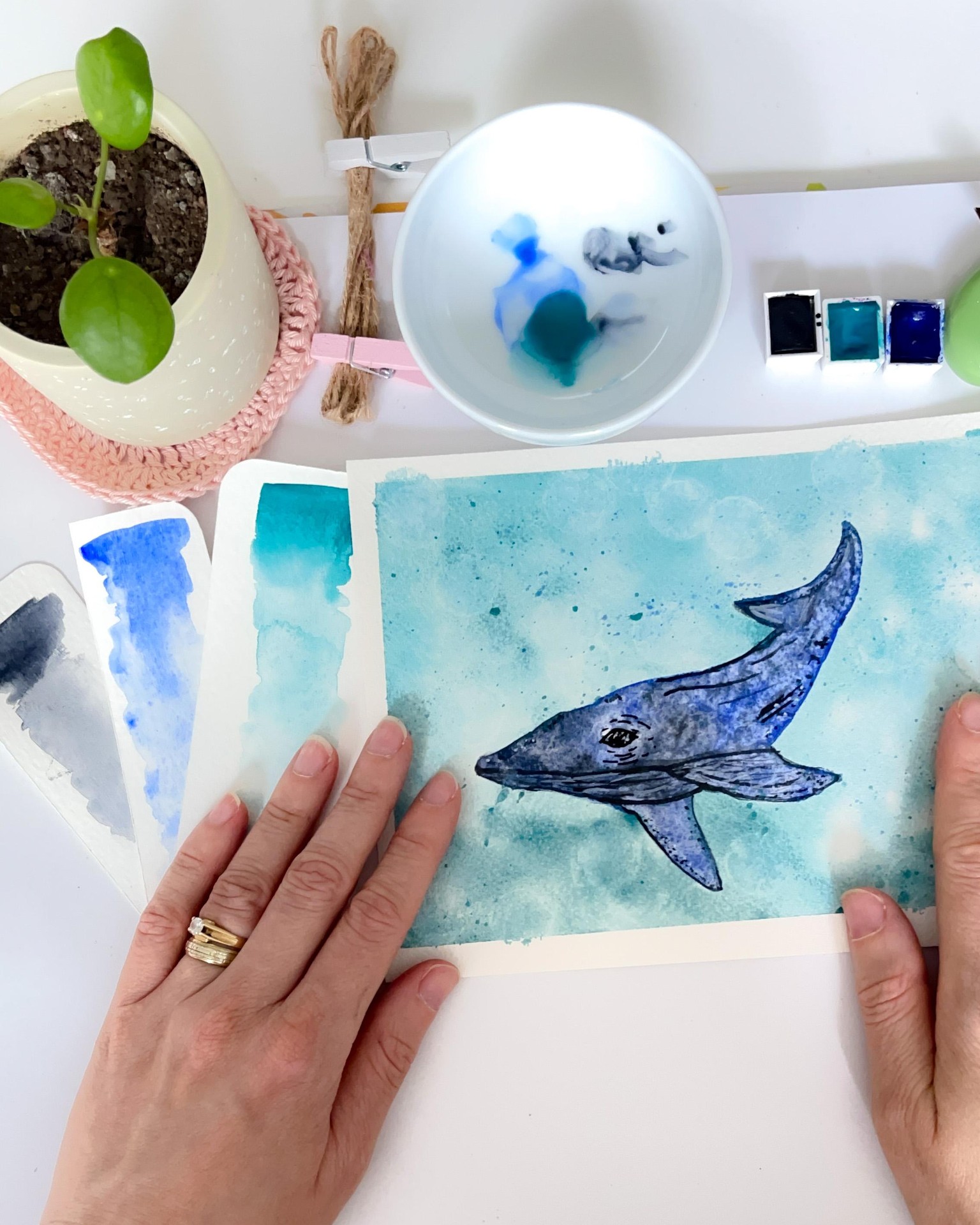Sample Project: Ocean Life illustration: Whale - image 4 - student project