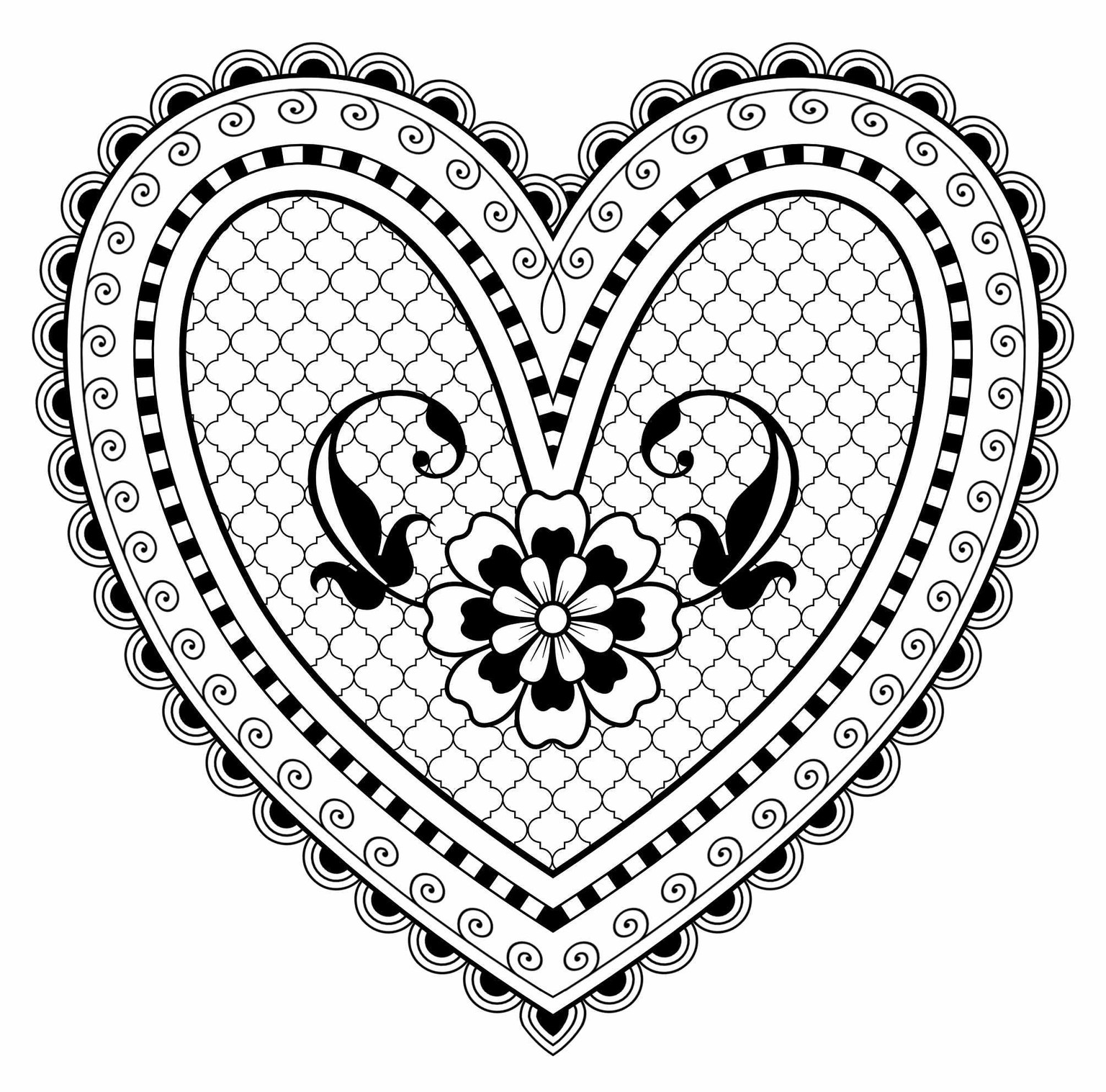 Doodle Heart with Flower - image 1 - student project