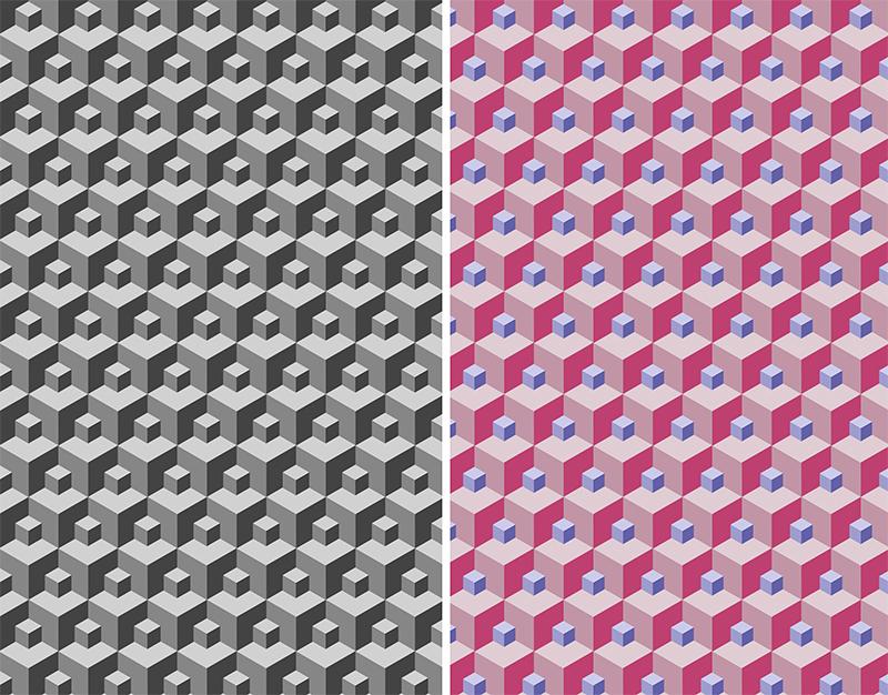 Photoshop: Isometric cube pattern - image 1 - student project