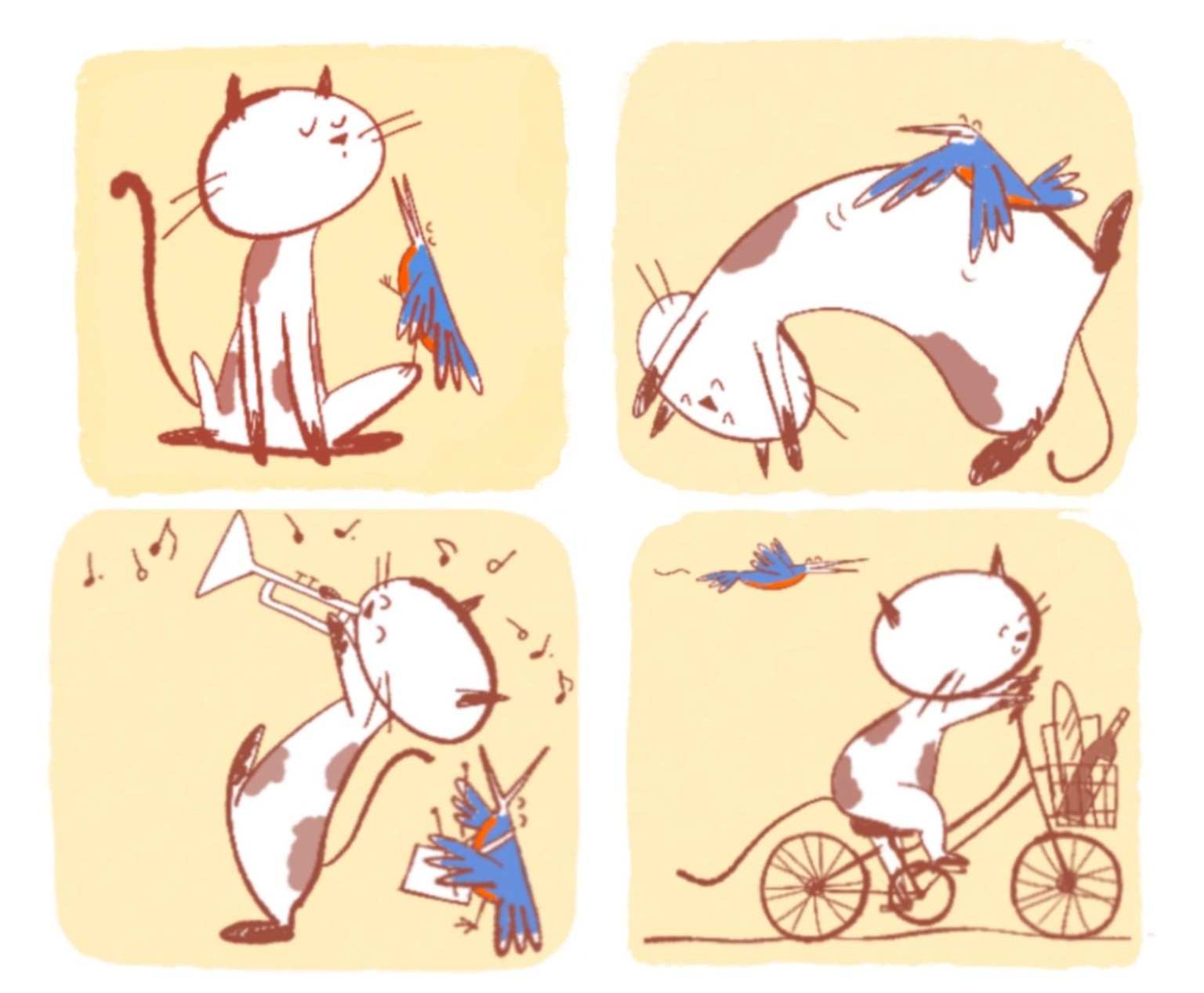 cat and kingfisher - image 1 - student project