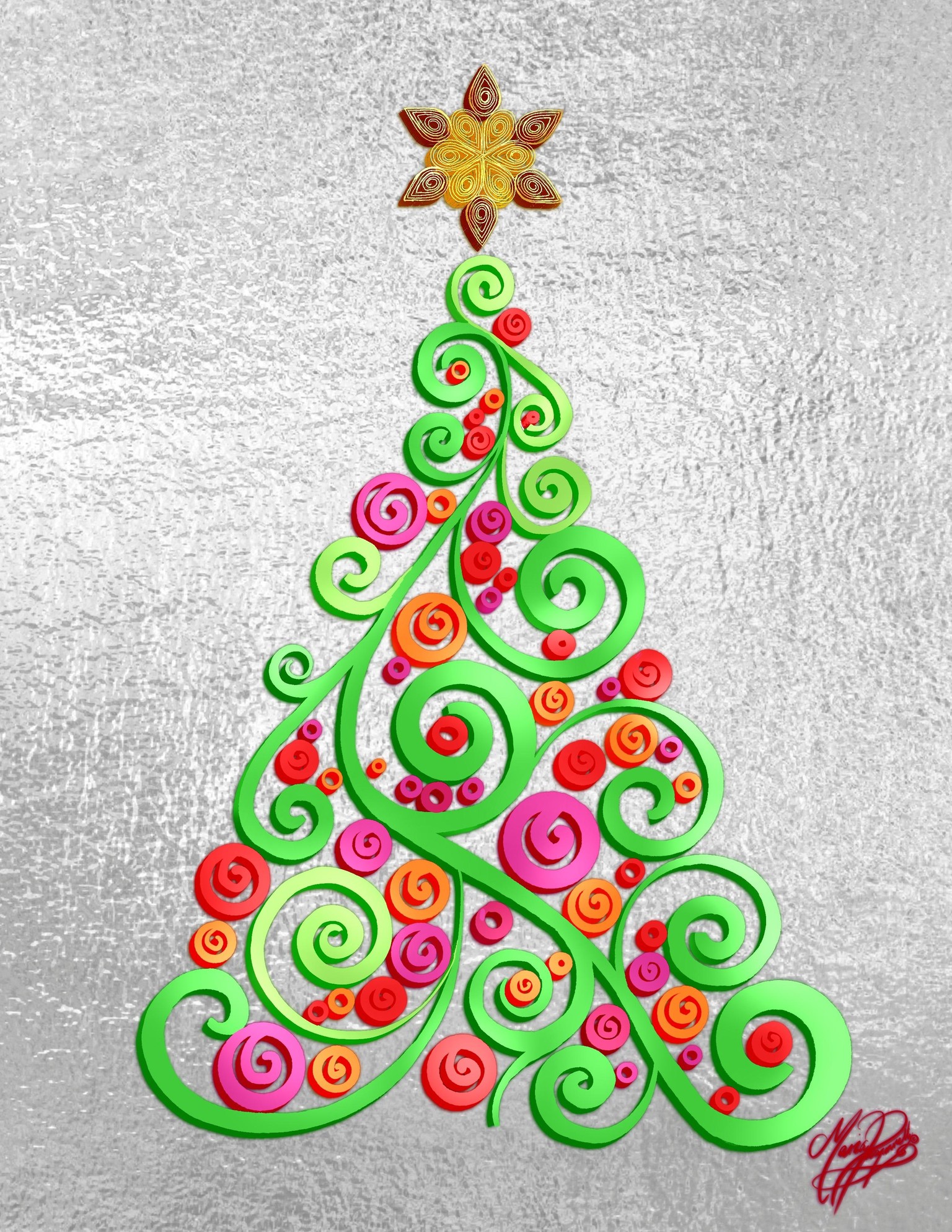 Digital paper Quilling - image 1 - student project