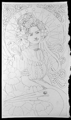Mucha-Style Inspired Poster Illustration - image 3 - student project