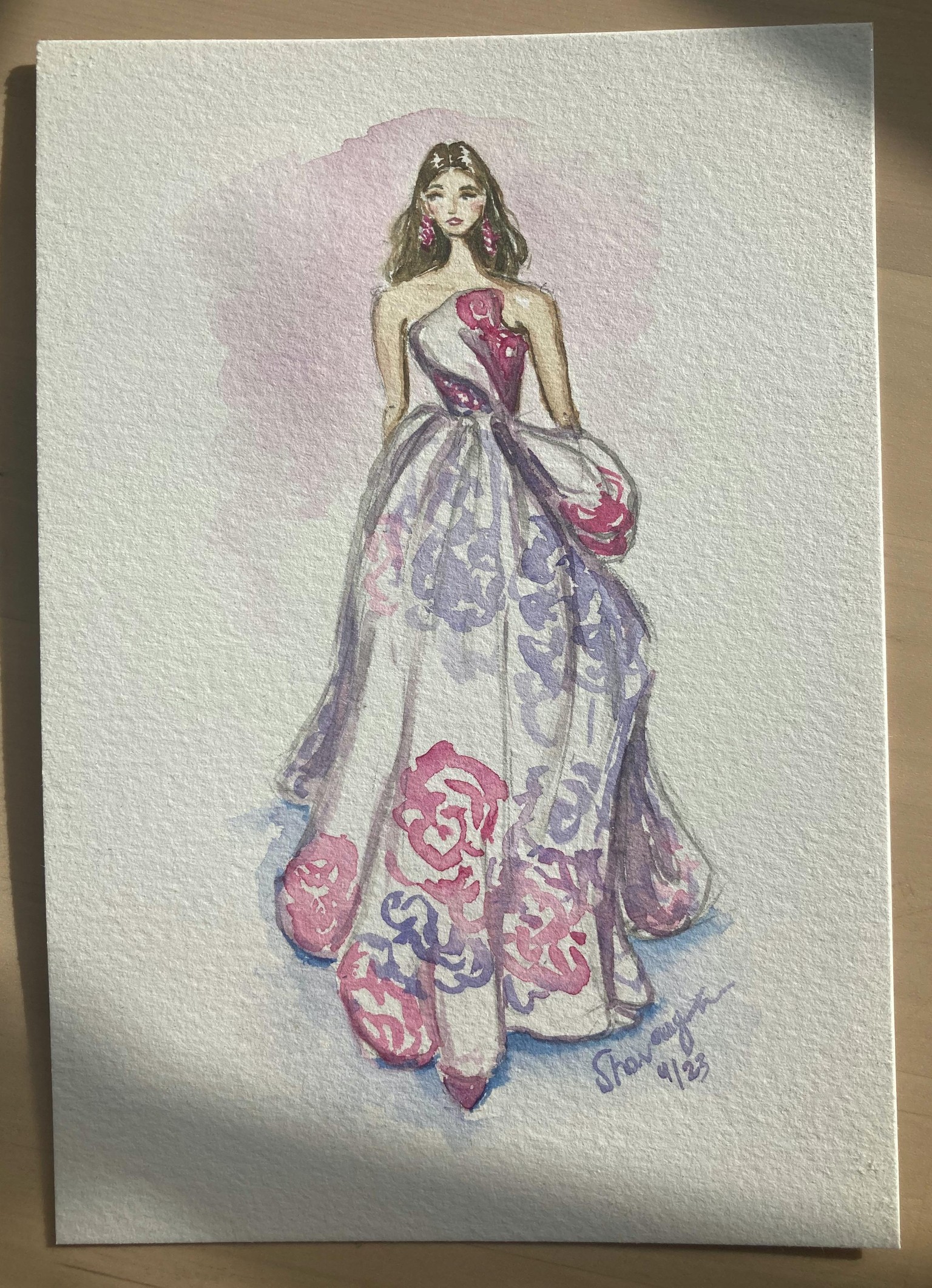 A fun watercolour fashion illustration - image 2 - student project