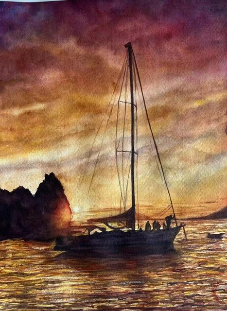 Sailboat in Sunset - image 1 - student project