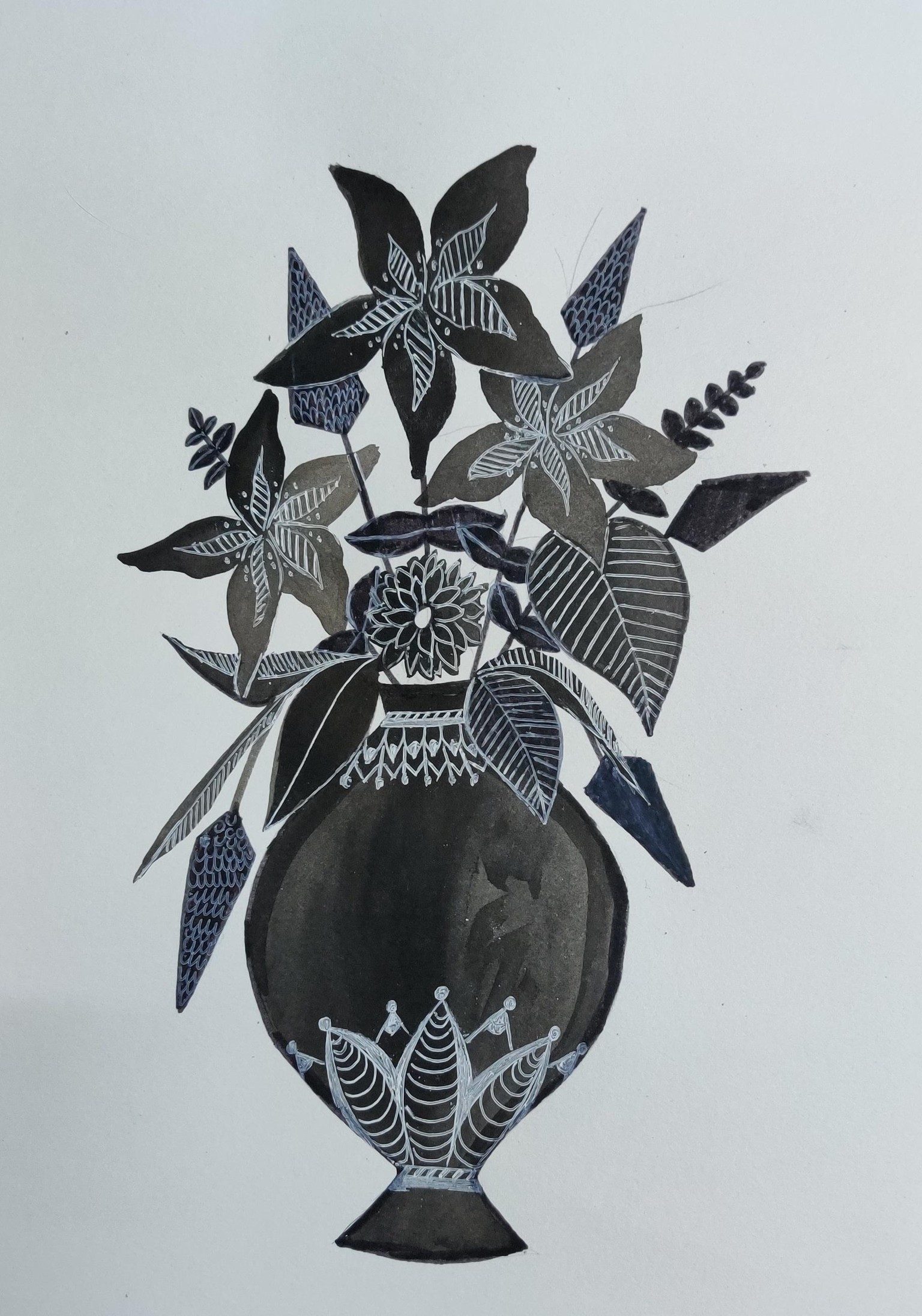 Ink florals: Three different styles - image 3 - student project