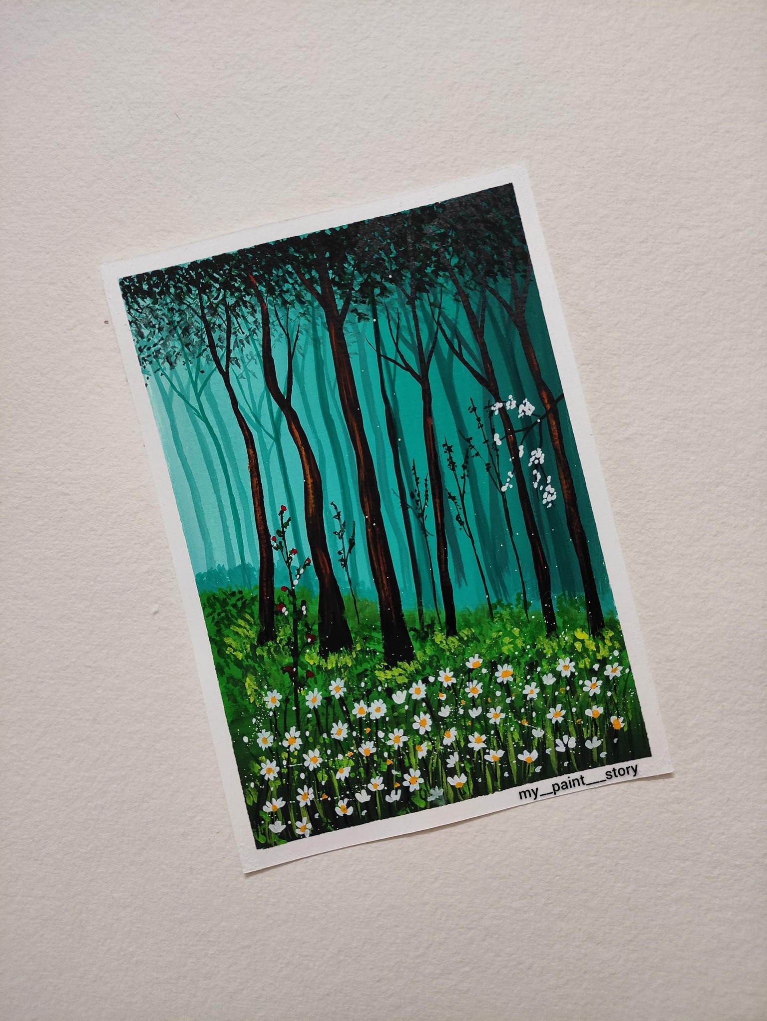 Mysterious  Gouache Landscape - image 1 - student project
