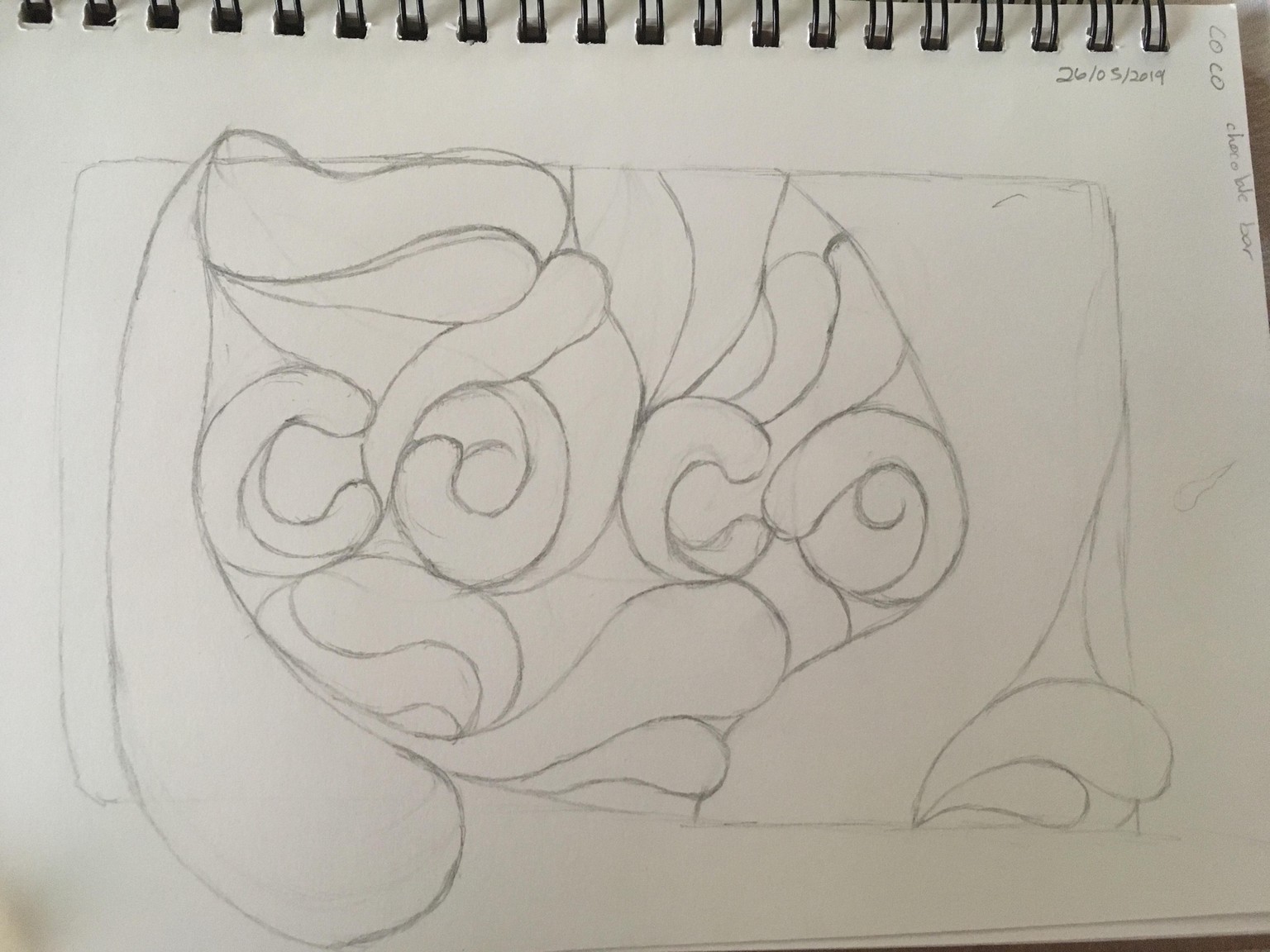 Abstract swirl typography Coffee Cup - image 1 - student project