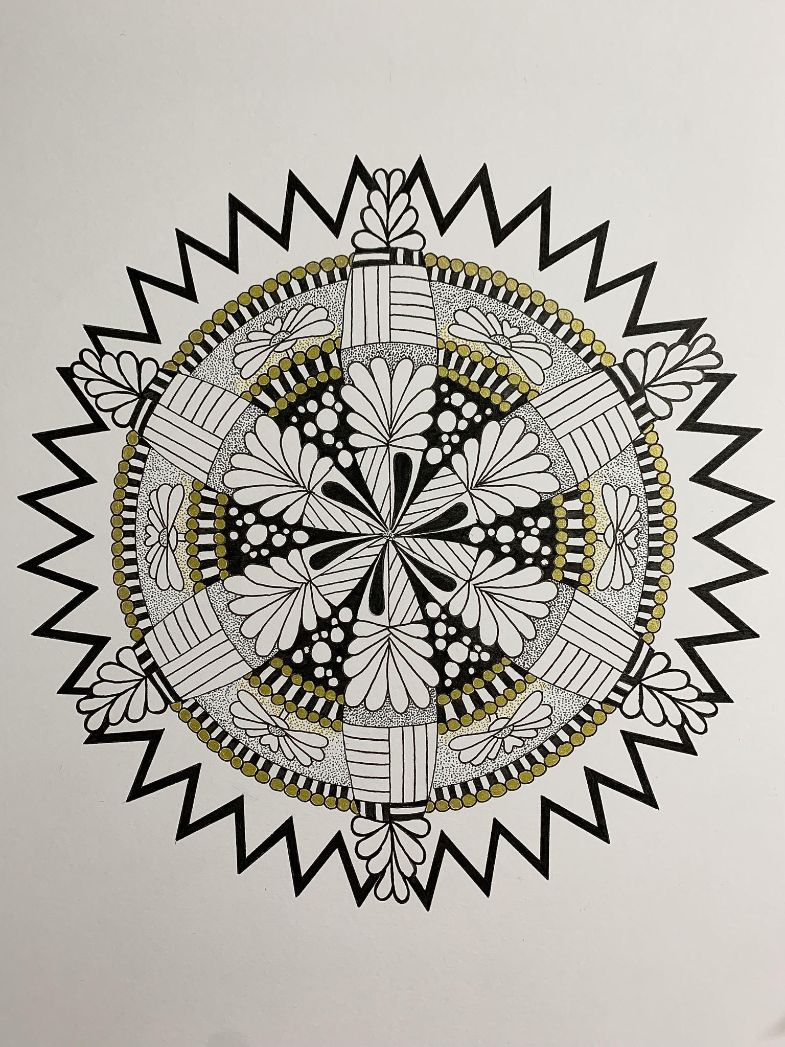 Black & Gold Mandala - image 1 - student project