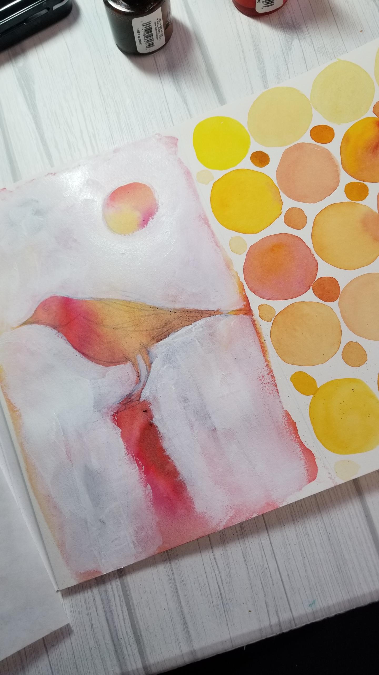 Reverse Painting Robin - image 1 - student project