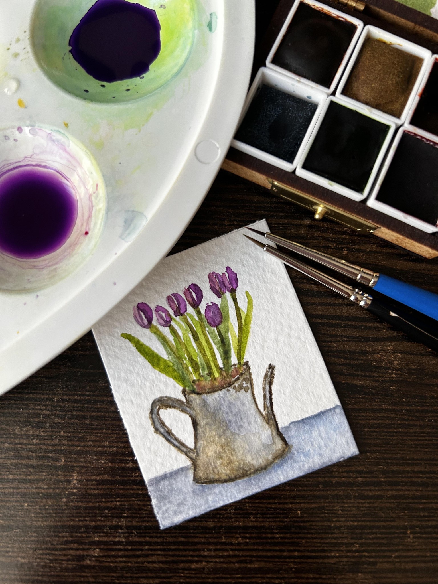 Purple Miniature Tulips - image 1 - student project