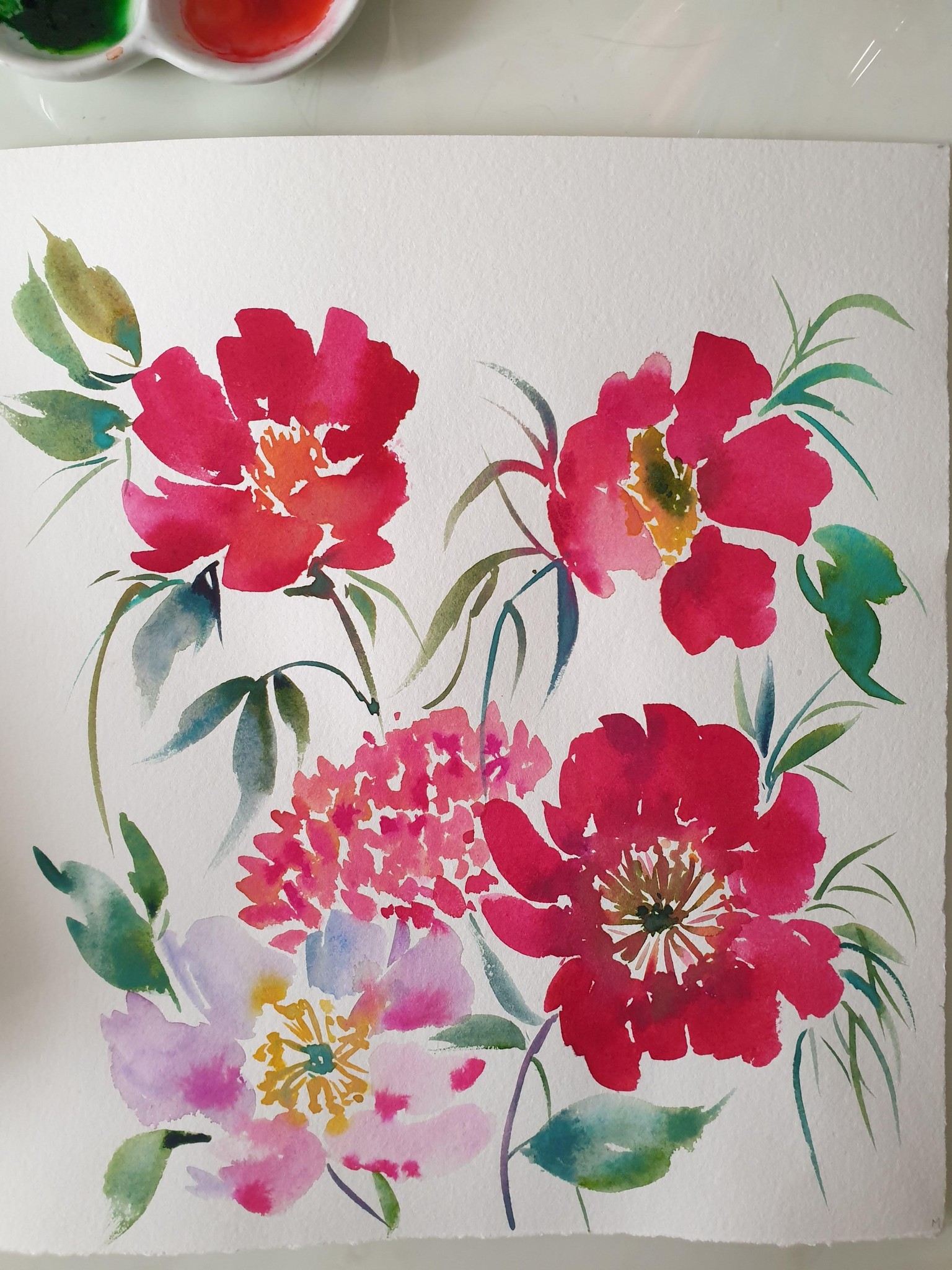 Loose Watercolor Florals Practice - image 3 - student project