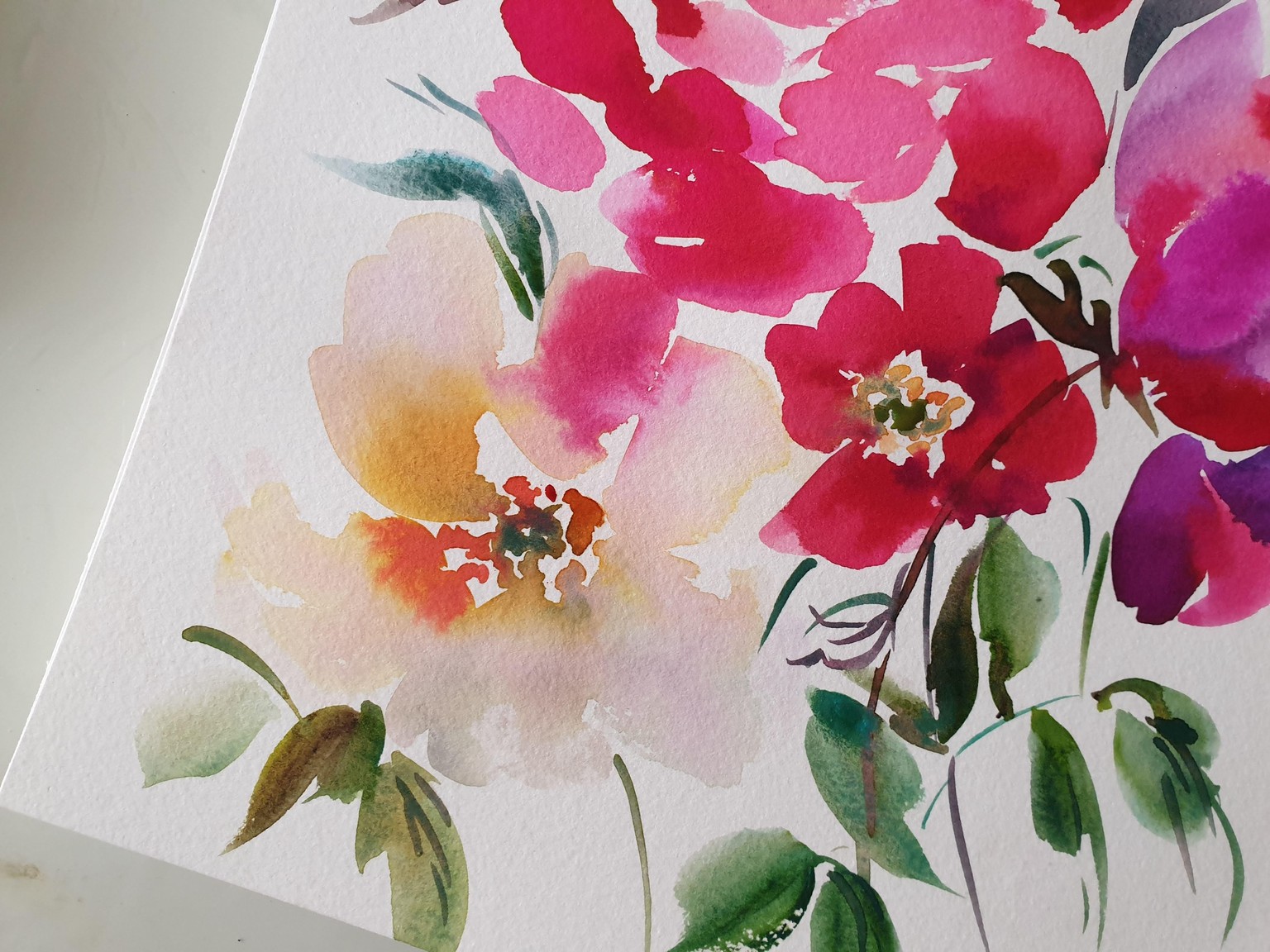 Loose Watercolor Florals Practice - image 2 - student project