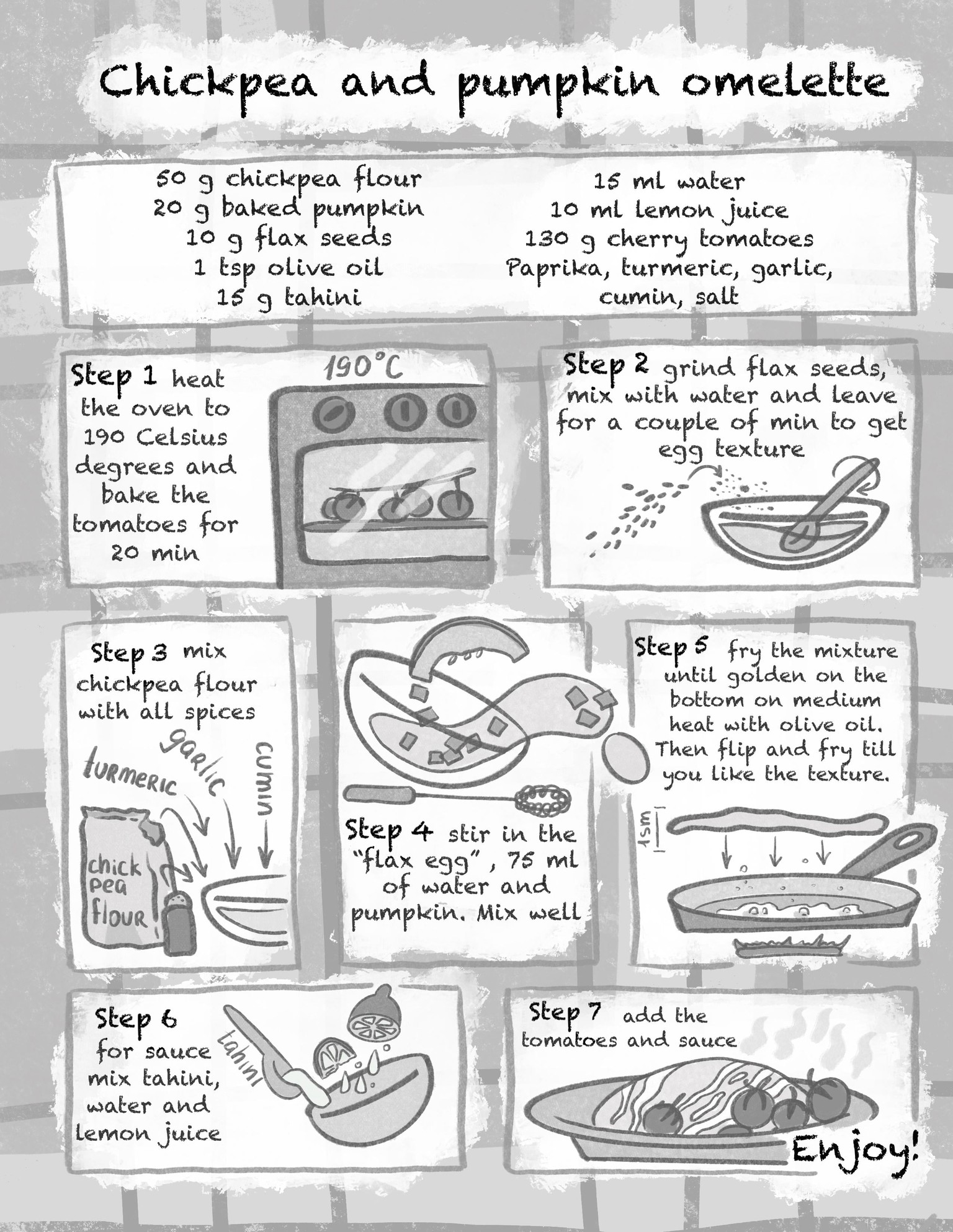 Vegan chickpea omelette - image 2 - student project