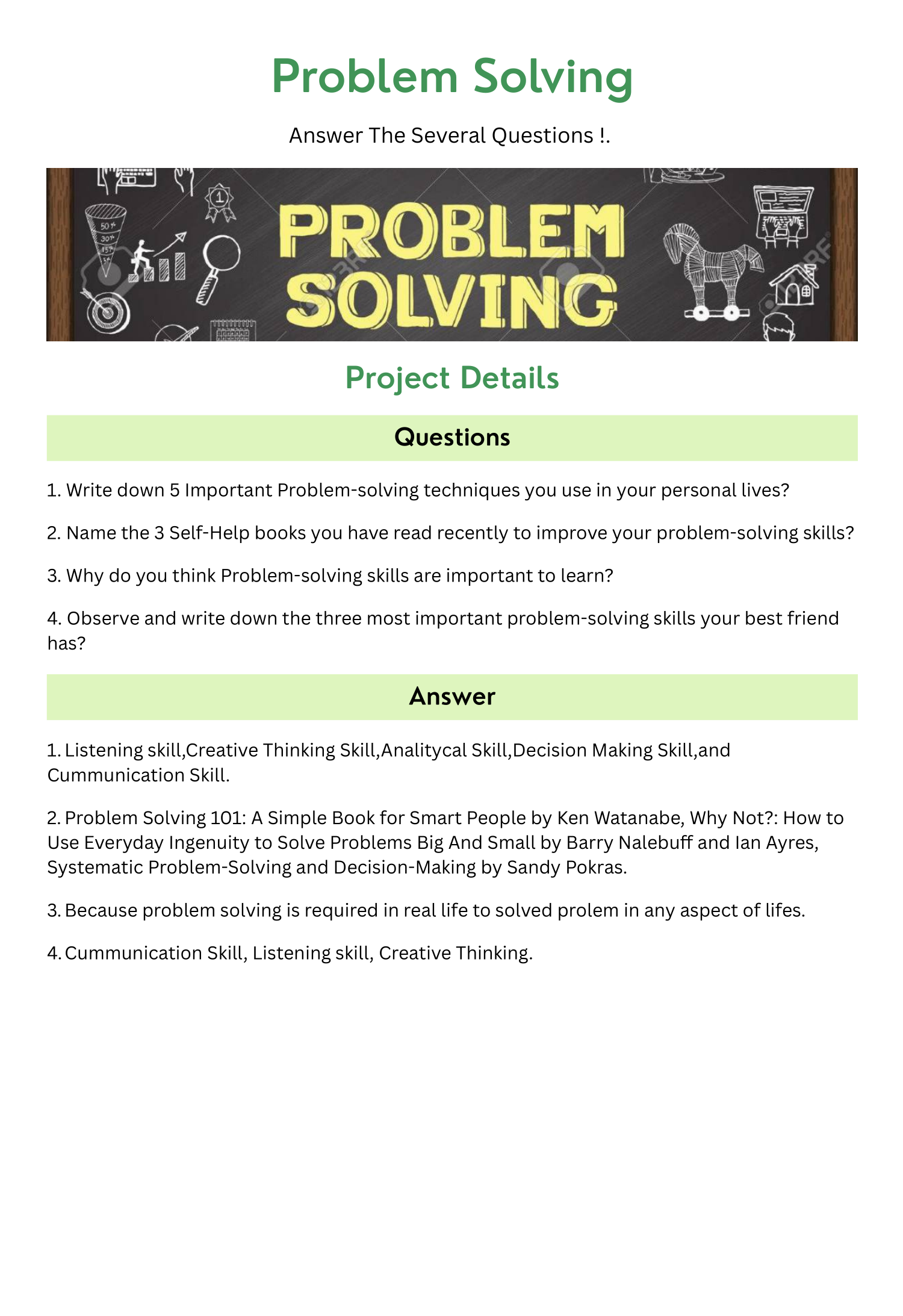 Problem Solving - image 1 - student project