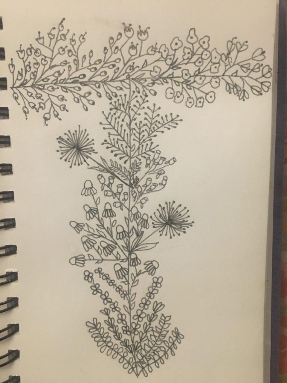 Flower Doodles - Letter T - image 1 - student project