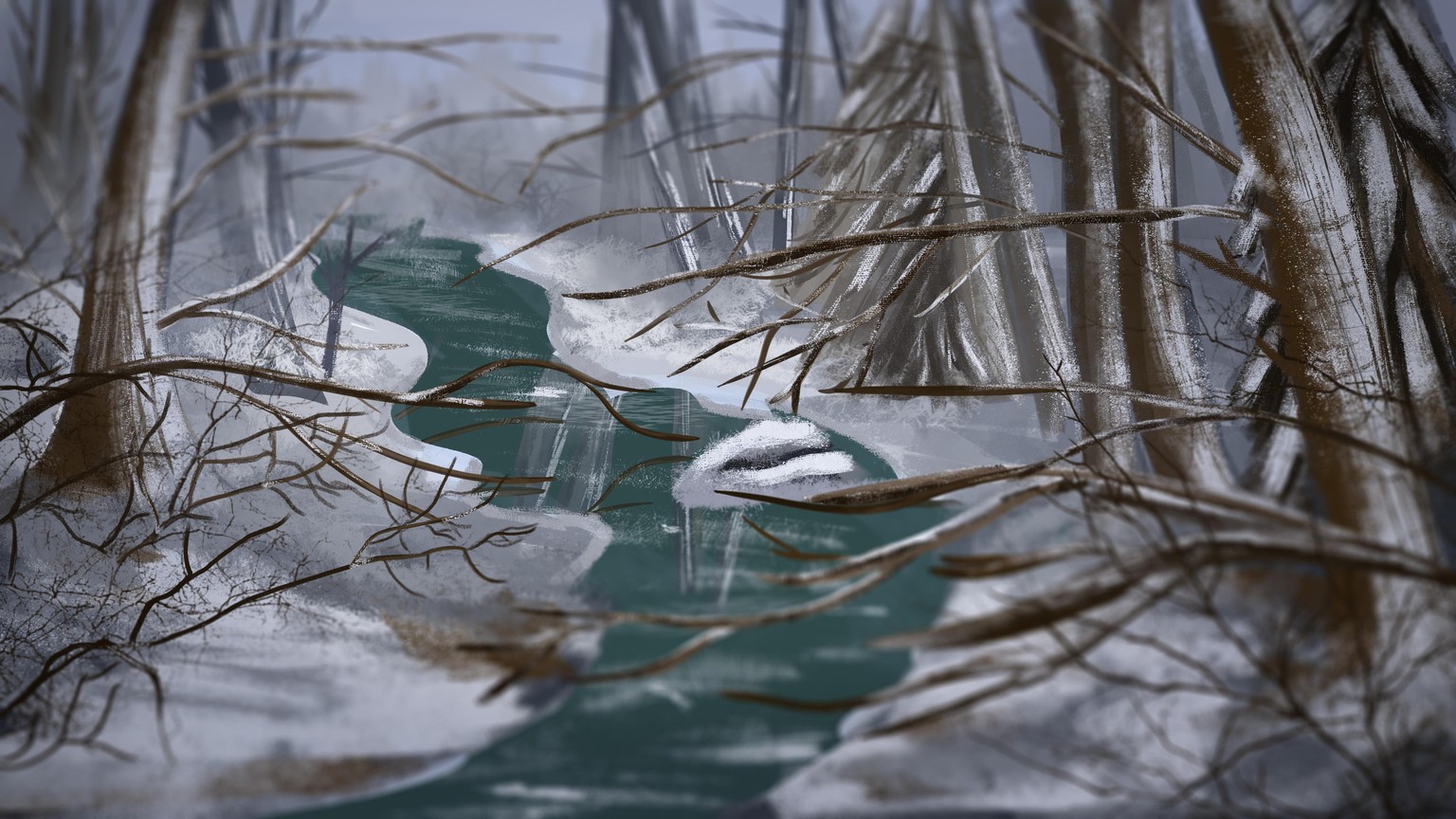 Snowy forest - image 1 - student project