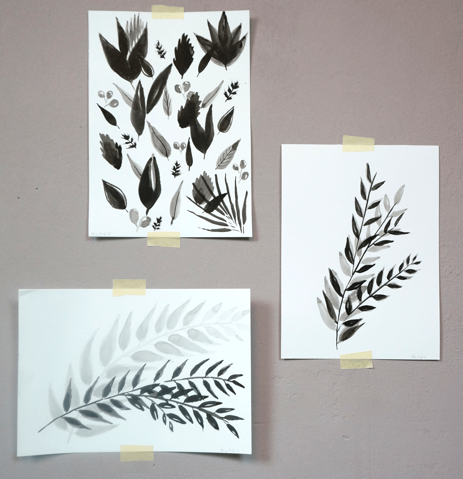 Inky Florals - image 2 - student project