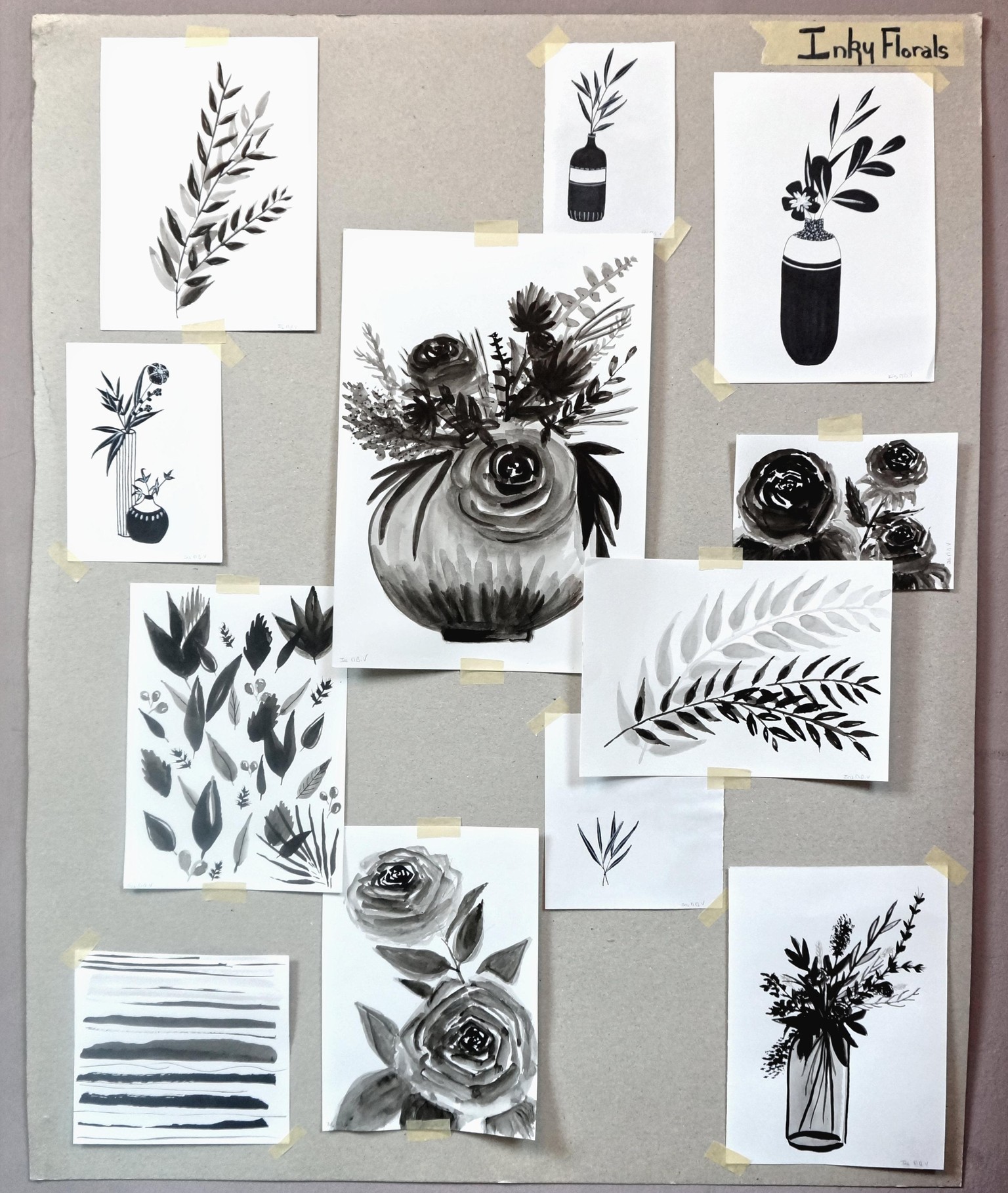 Inky Florals - image 1 - student project