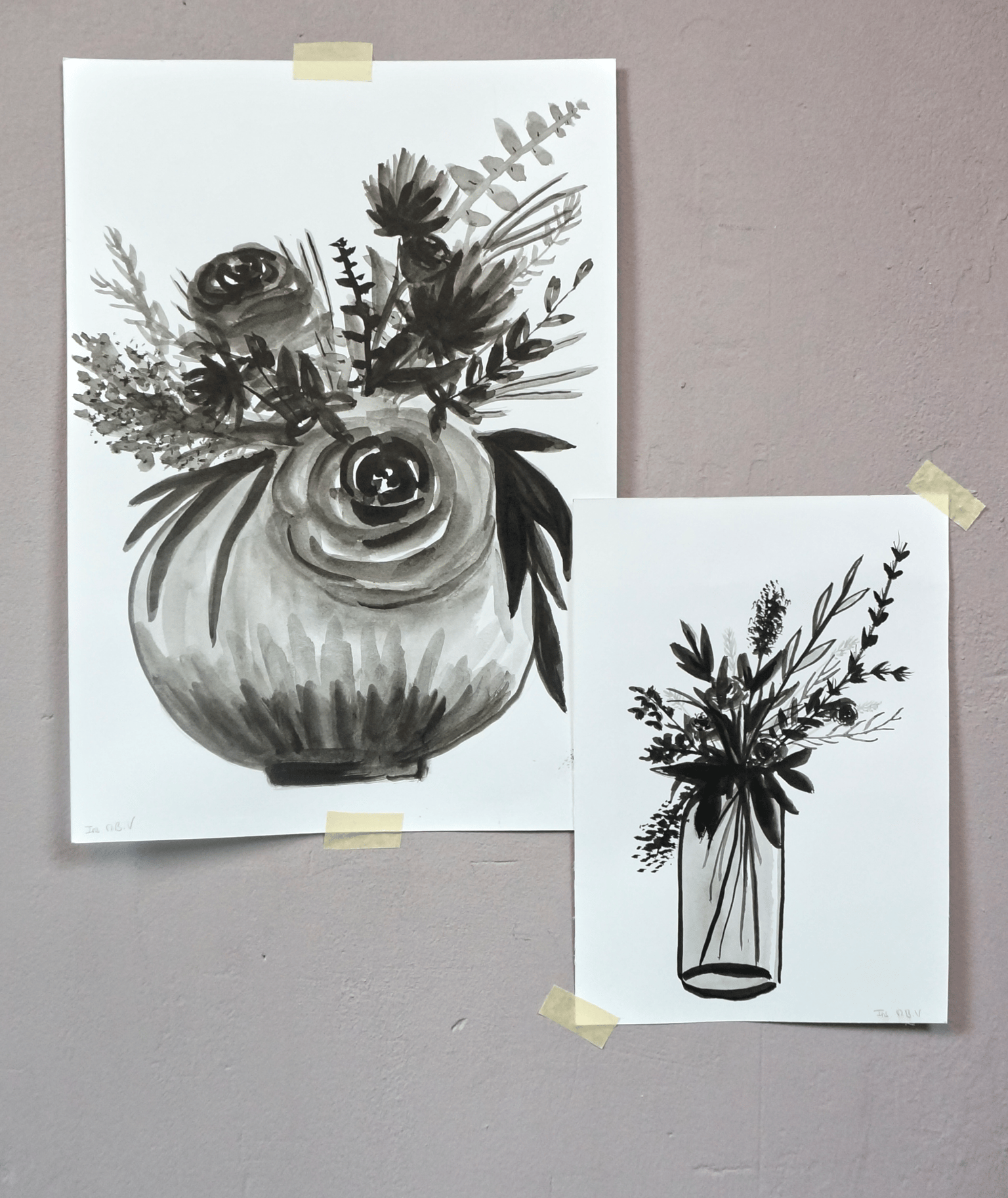 Inky Florals - image 4 - student project