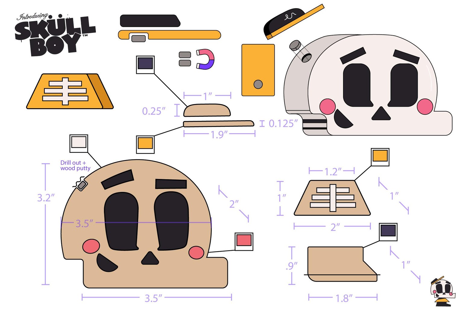 Teacher Example - Skully Wooden Toy - image 12 - student project